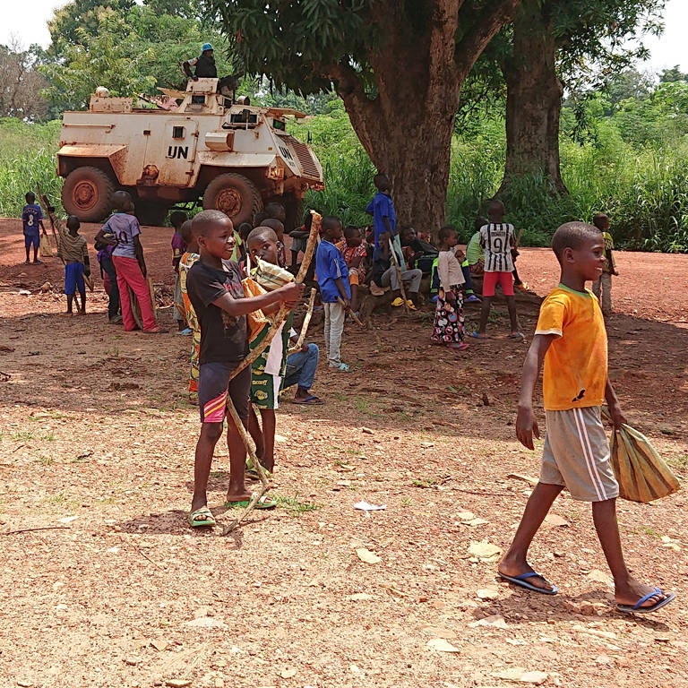 Smiling Children In Central African Republic Background