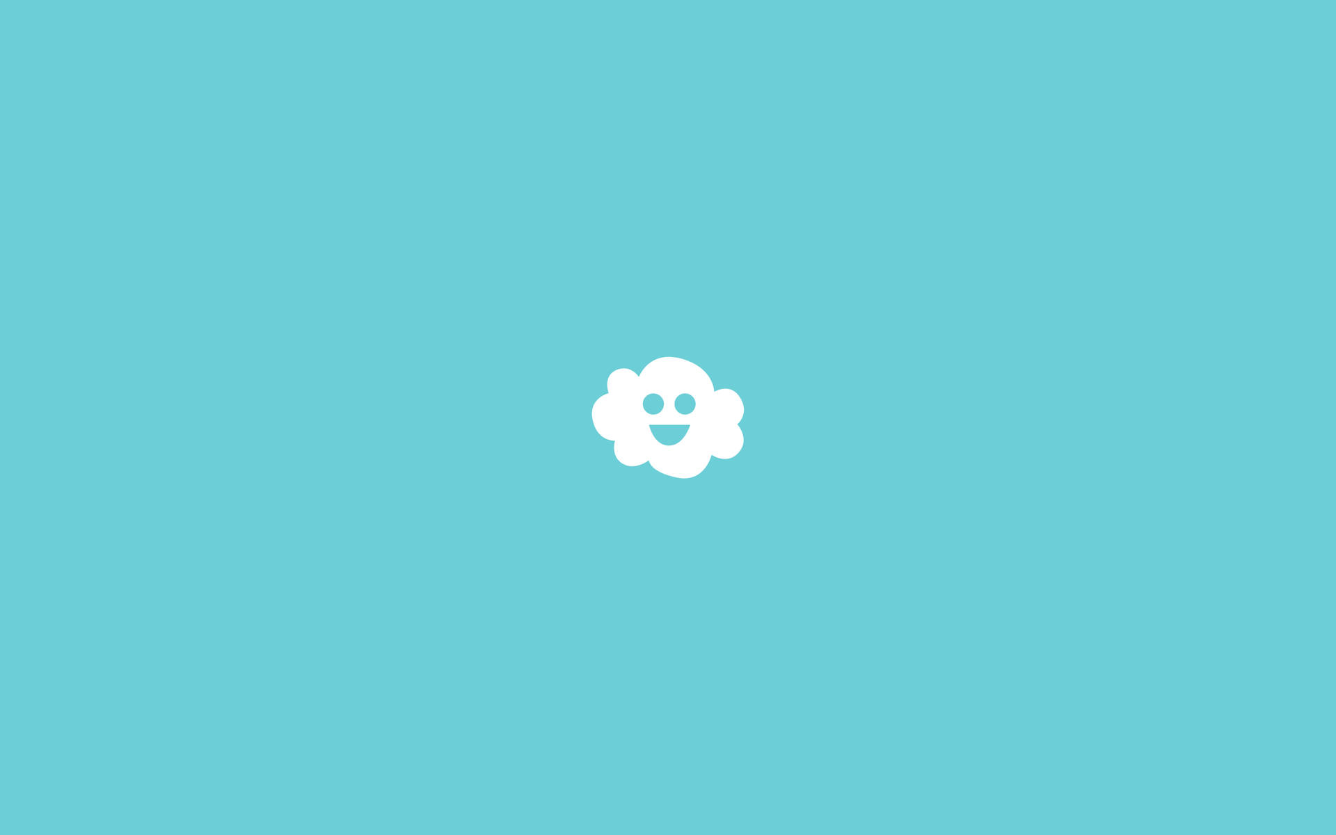 Smiling Cloud In Plain Color Background