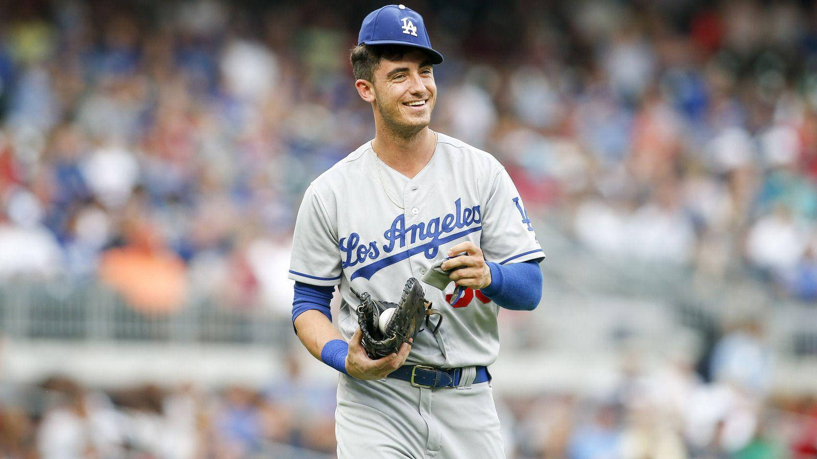 Smiling Cody Bellinger Background