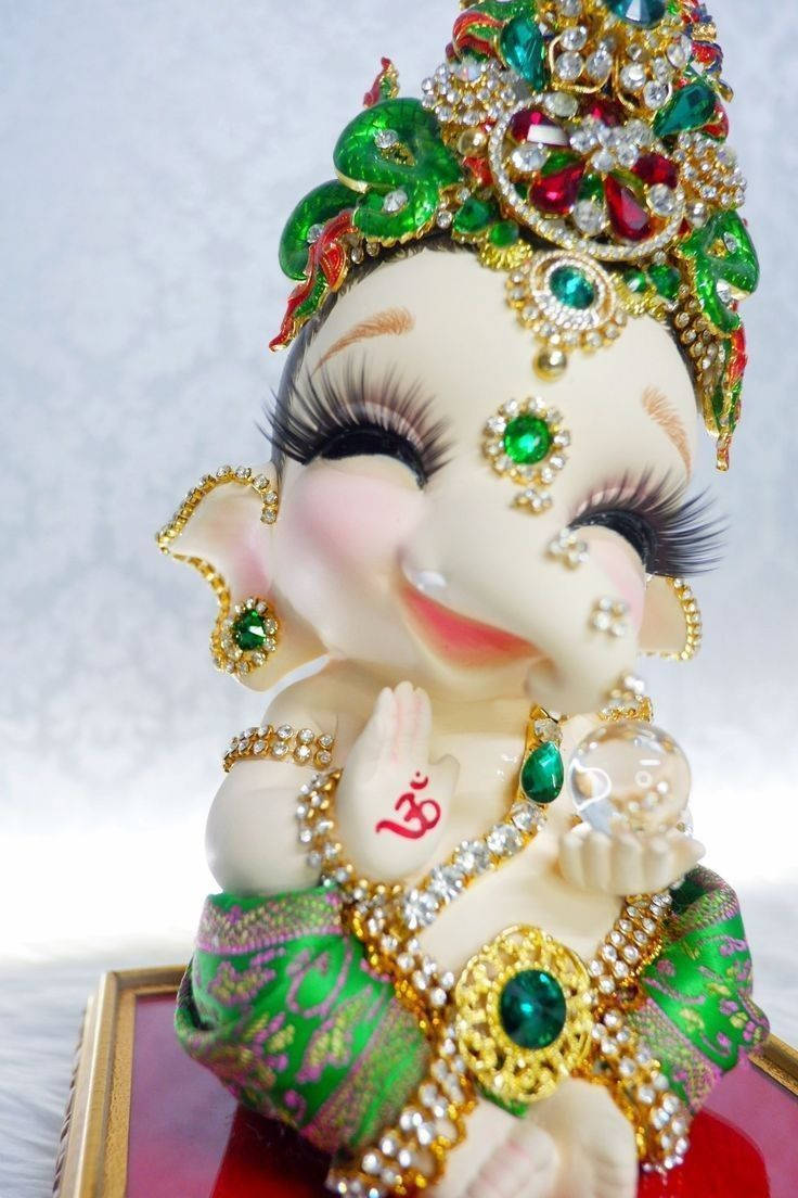Smiling Cute Baby Ganesh Background