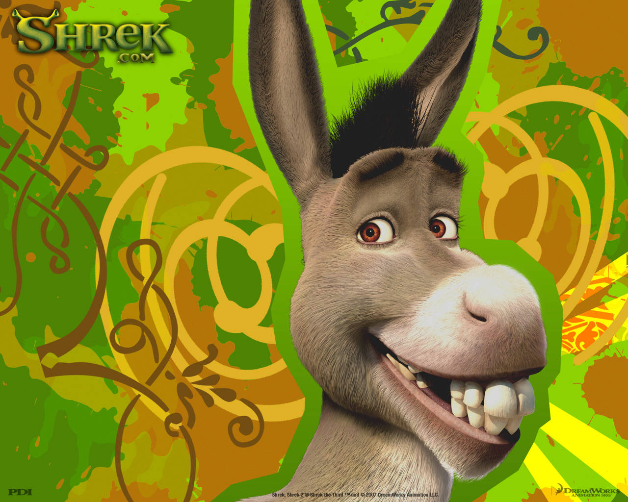 Smiling Donkey From Shrek Background