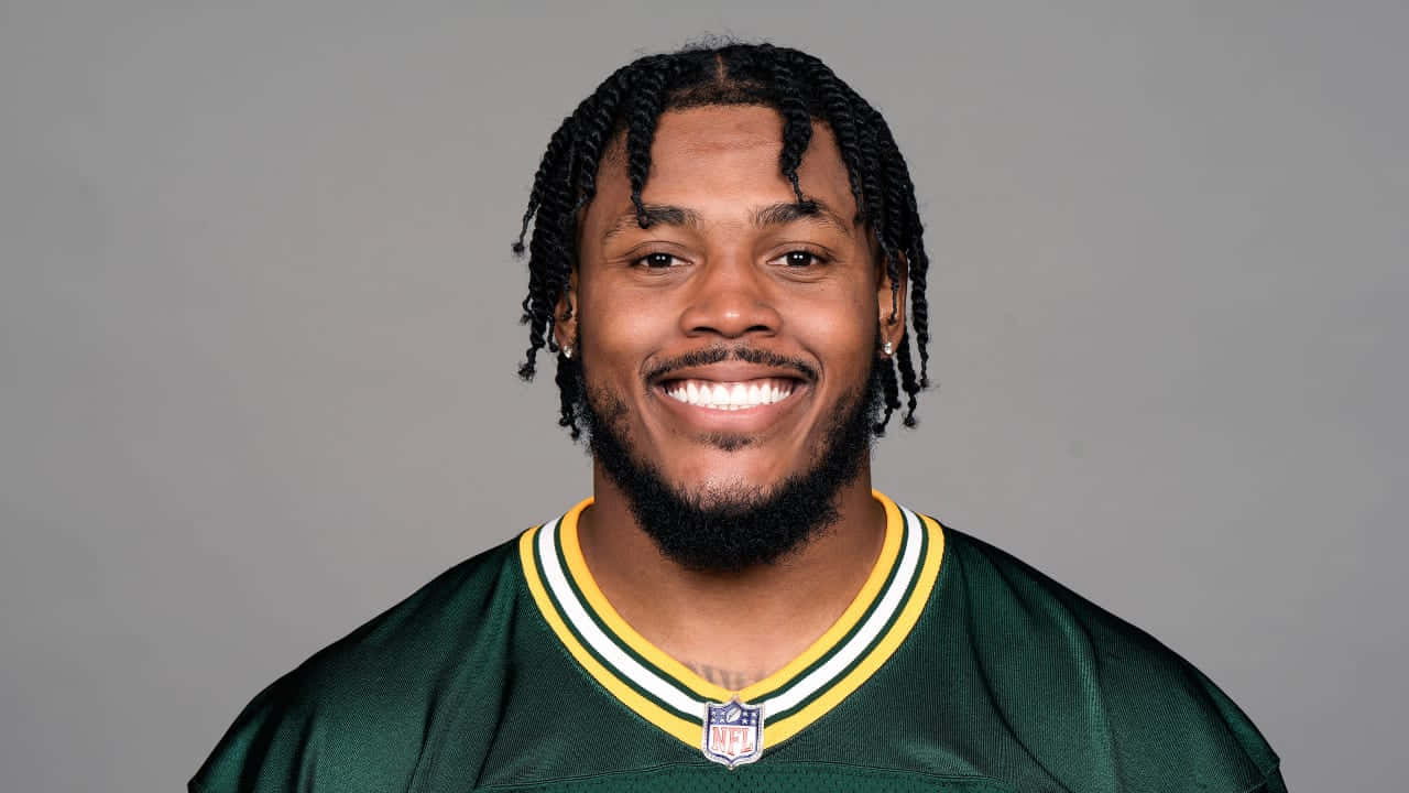 Smiling Football Player Portrait
