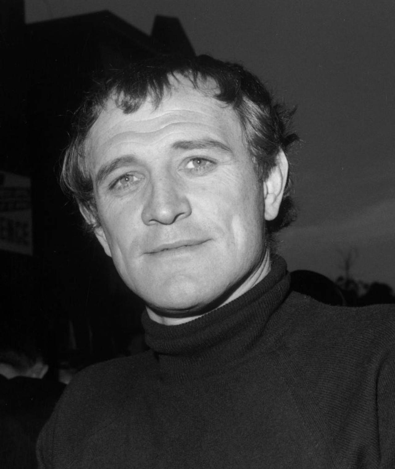 Smiling Irish Actor Richard Harris Close Up Portrait