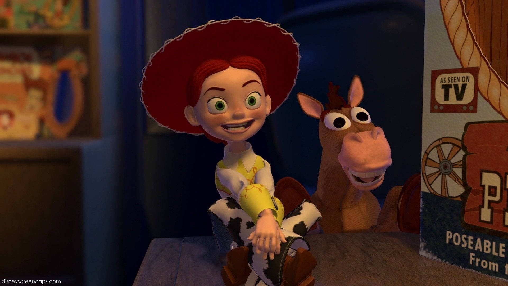 Smiling Jessie And Bullseye Toy Story Background