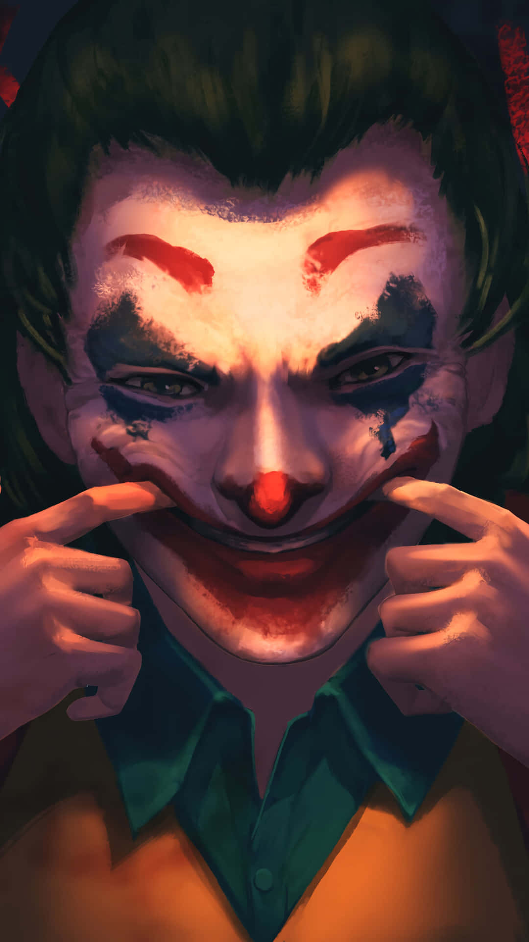 Smiling Joaquin Joker 4k Phone Background