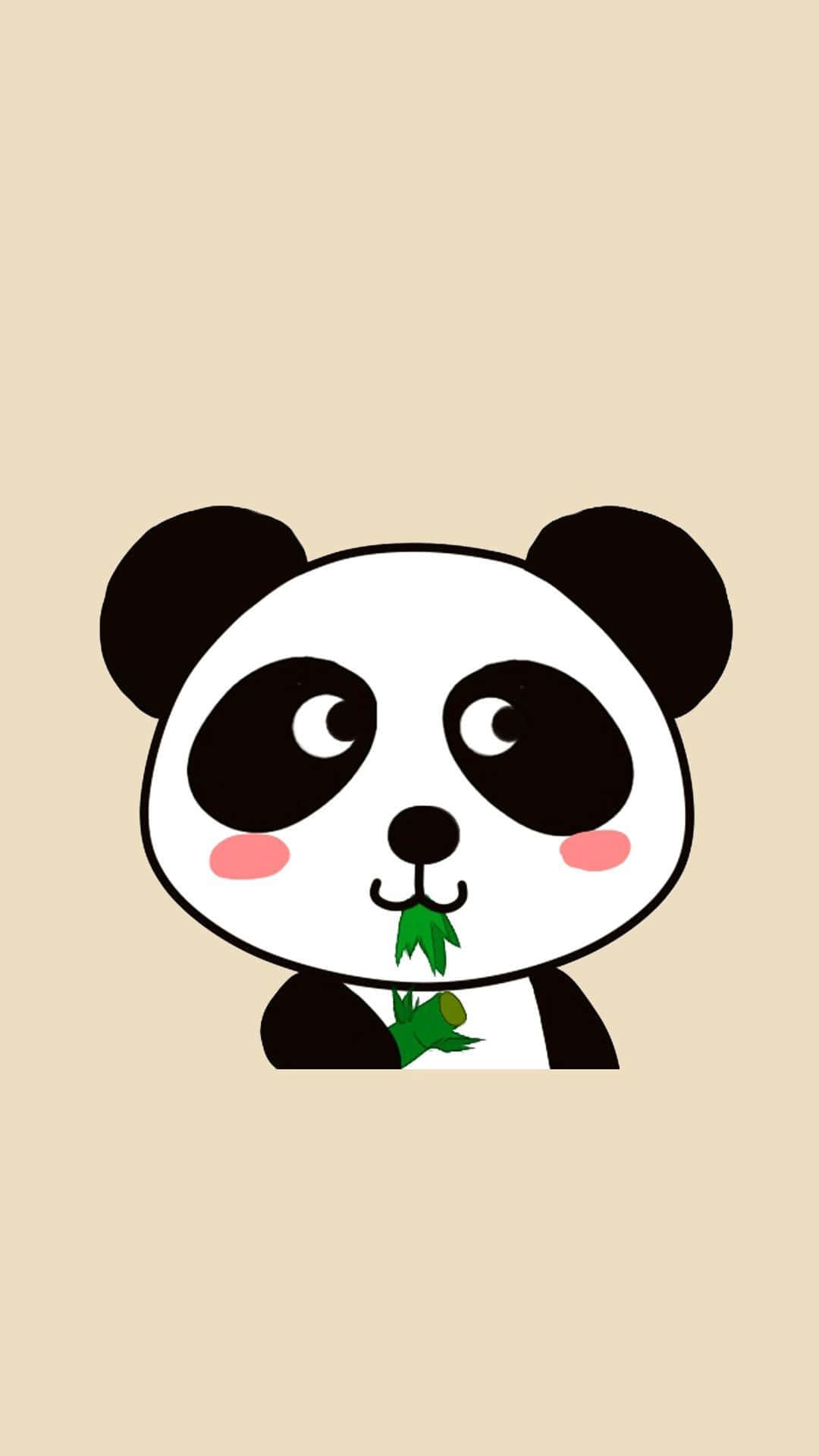 Smiling Kawaii Panda Background