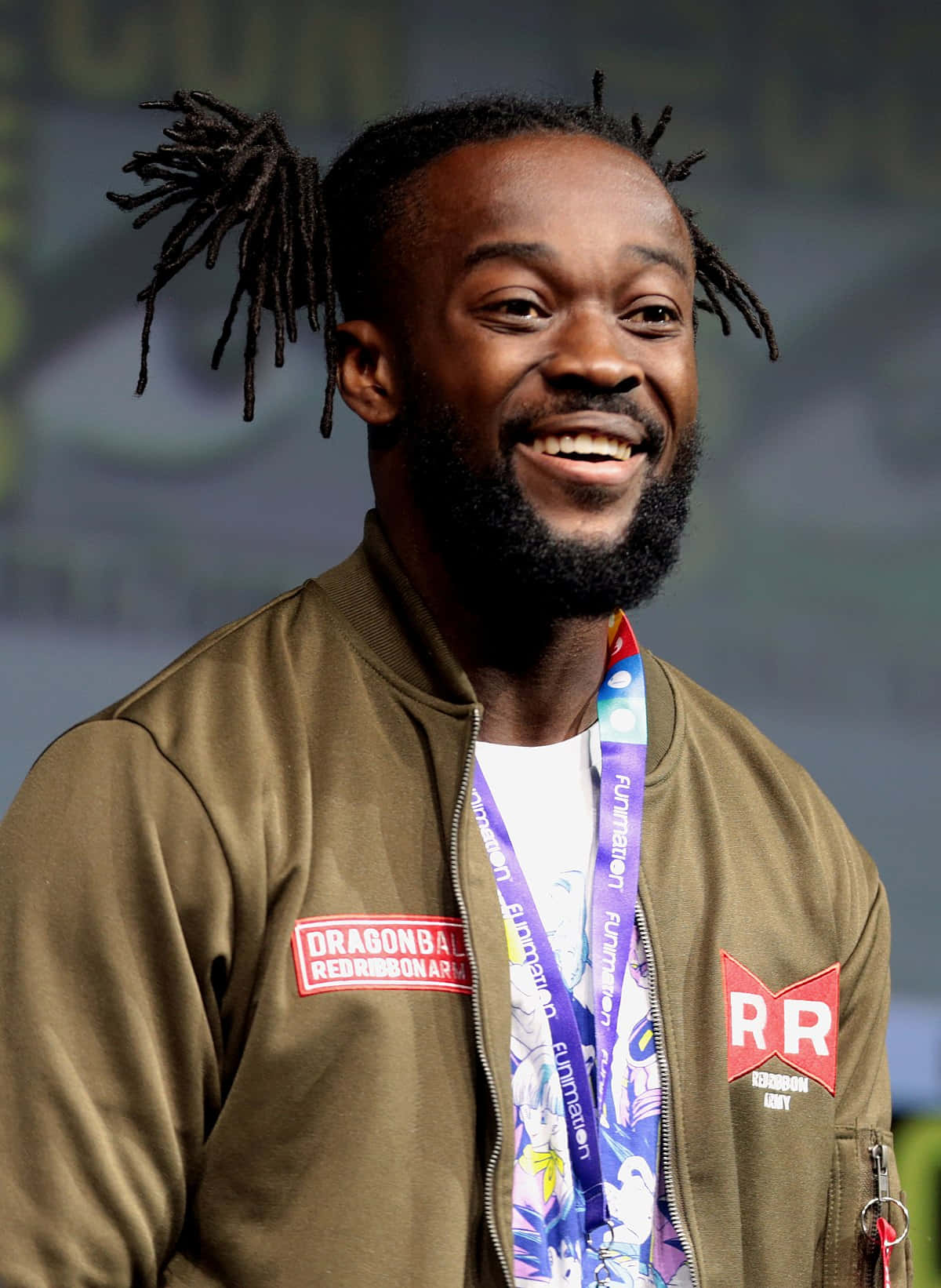 Smiling Kofi Kingston During An Exclusive Interview.