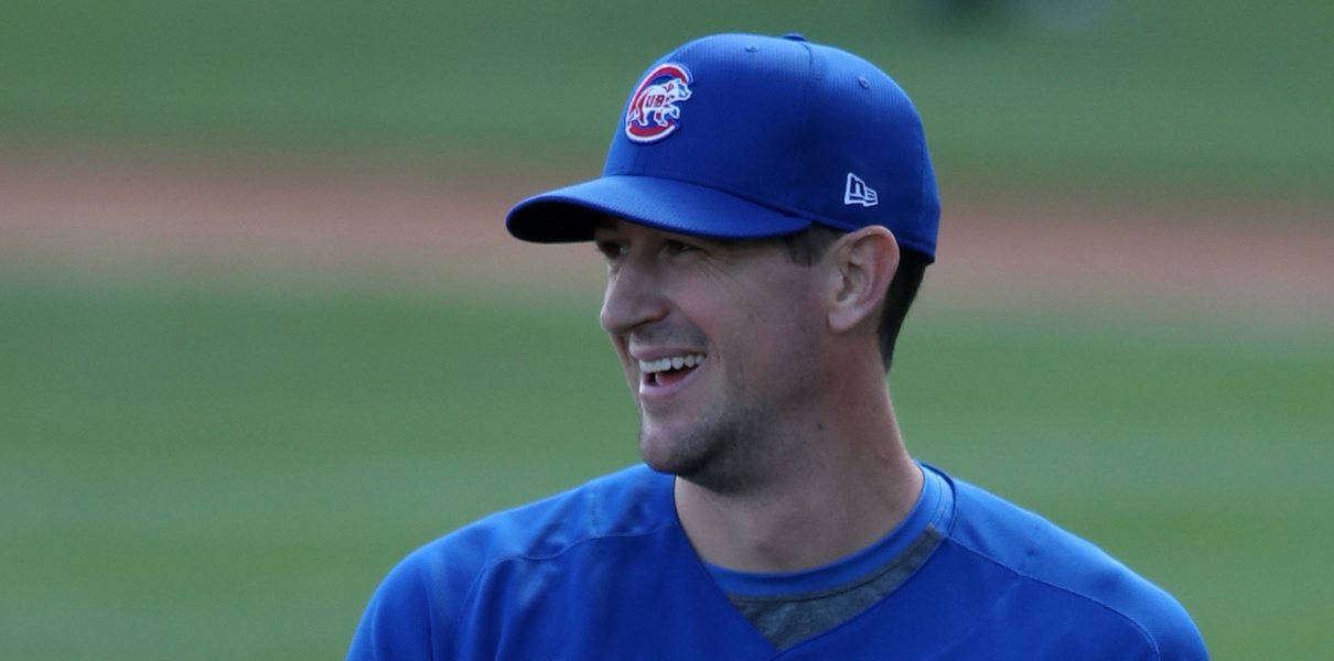 Smiling Kyle Hendricks