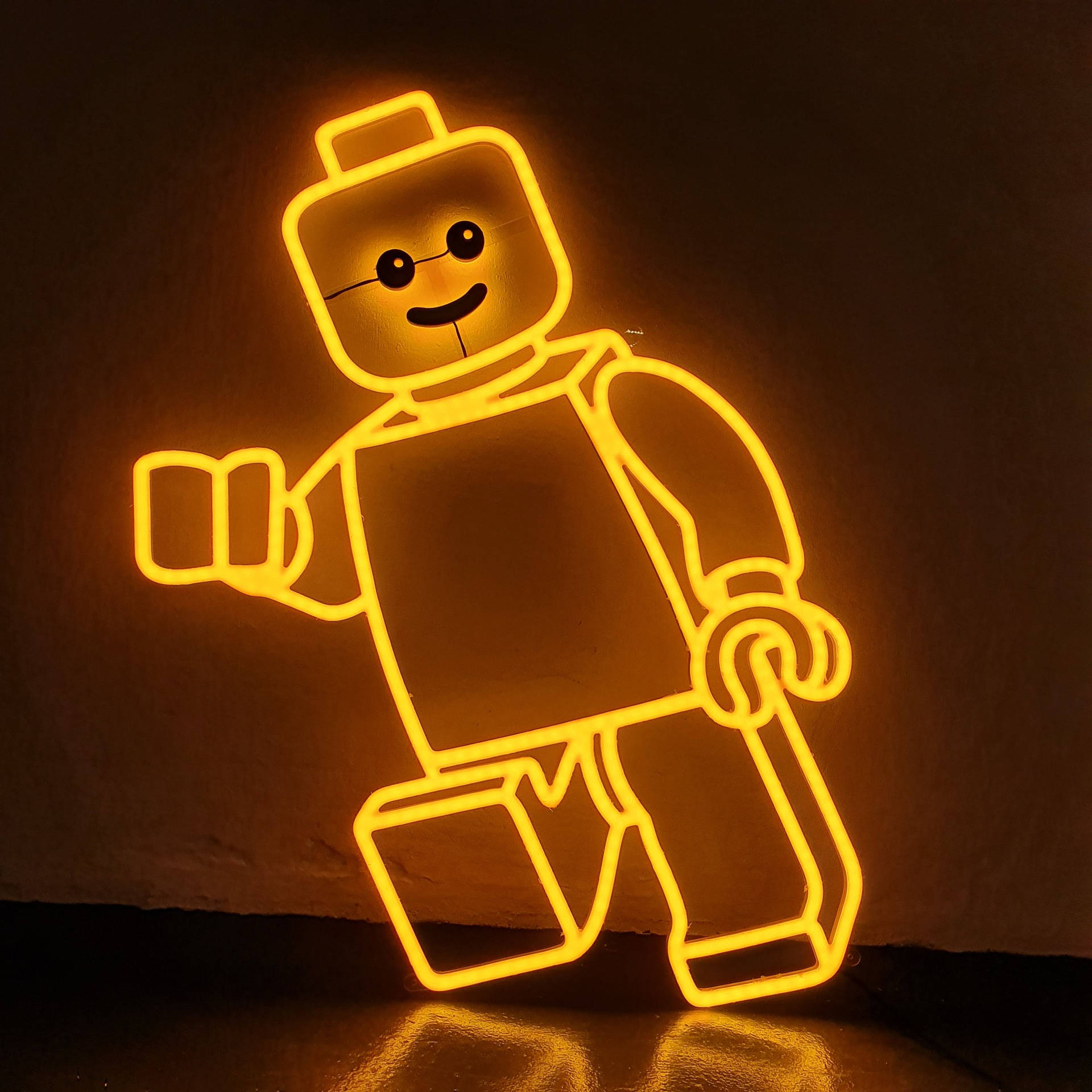Smiling Lego Neon Yellow