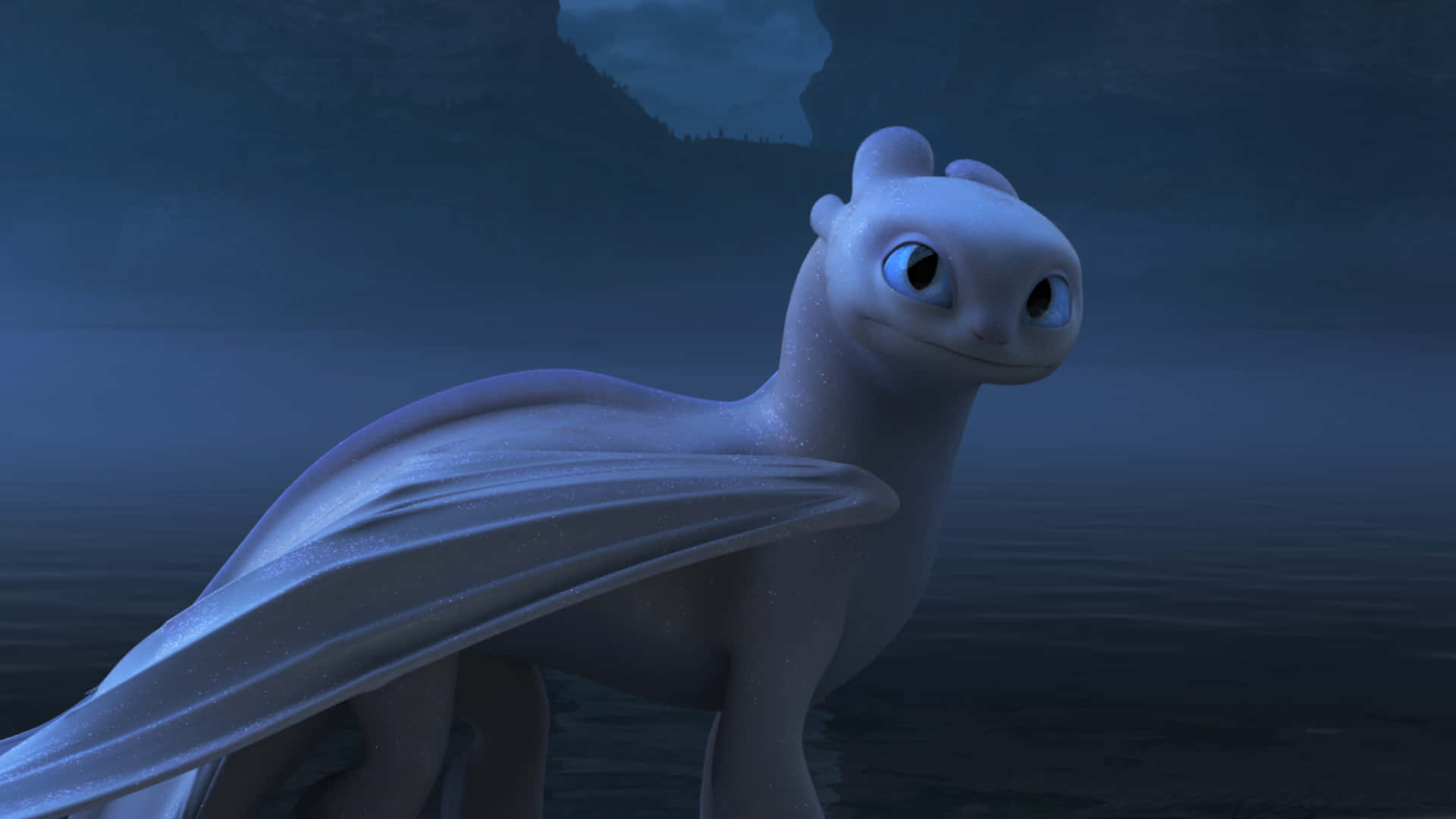 Smiling Light Fury From How To Train Your Dragon The Hidden World