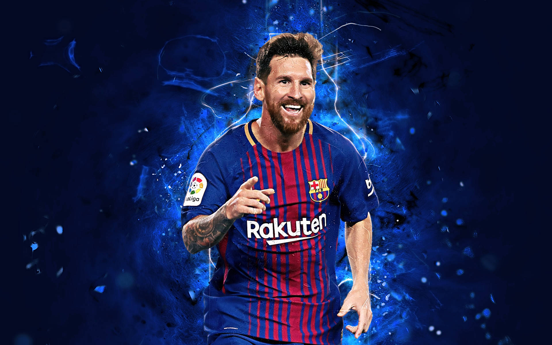Smiling Lionel Messi 2020 Background