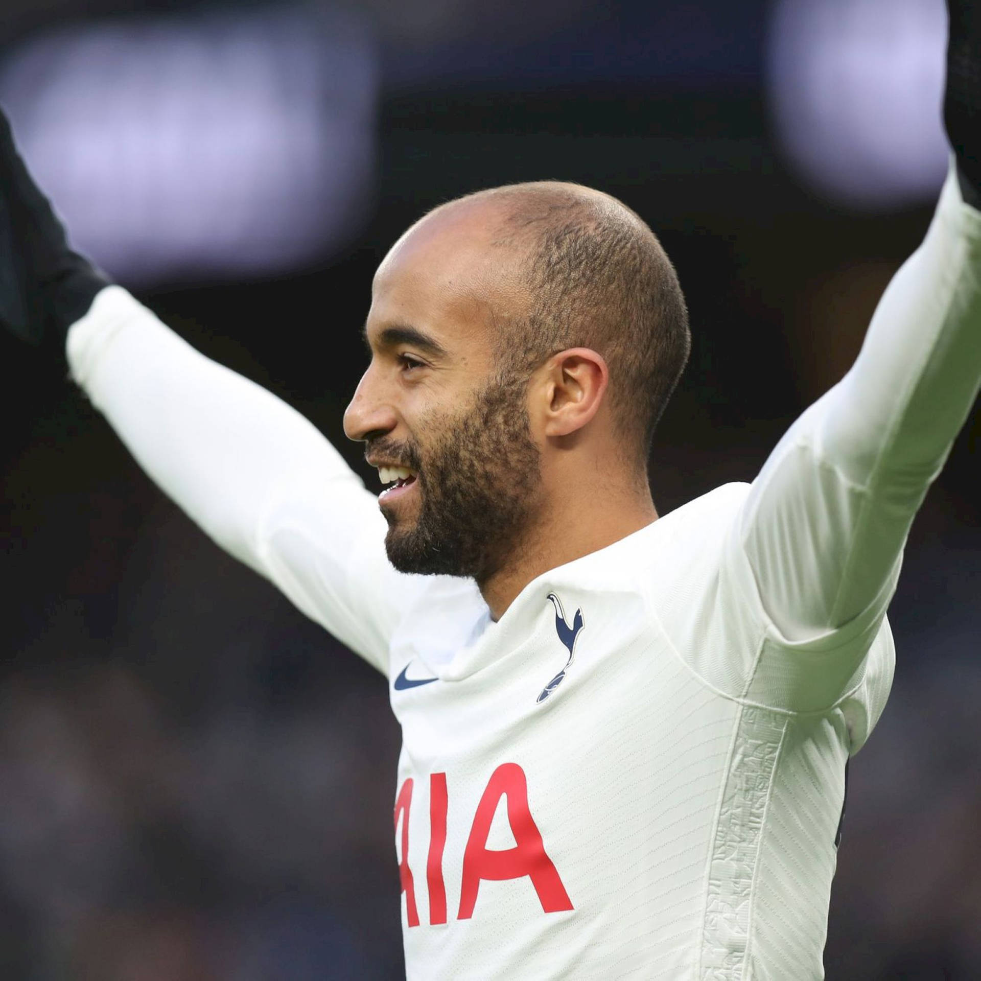 Smiling Lucas Moura Side Profile Background