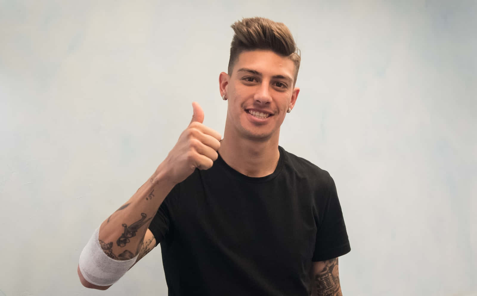 Smiling Man Giving Thumbs Up Background