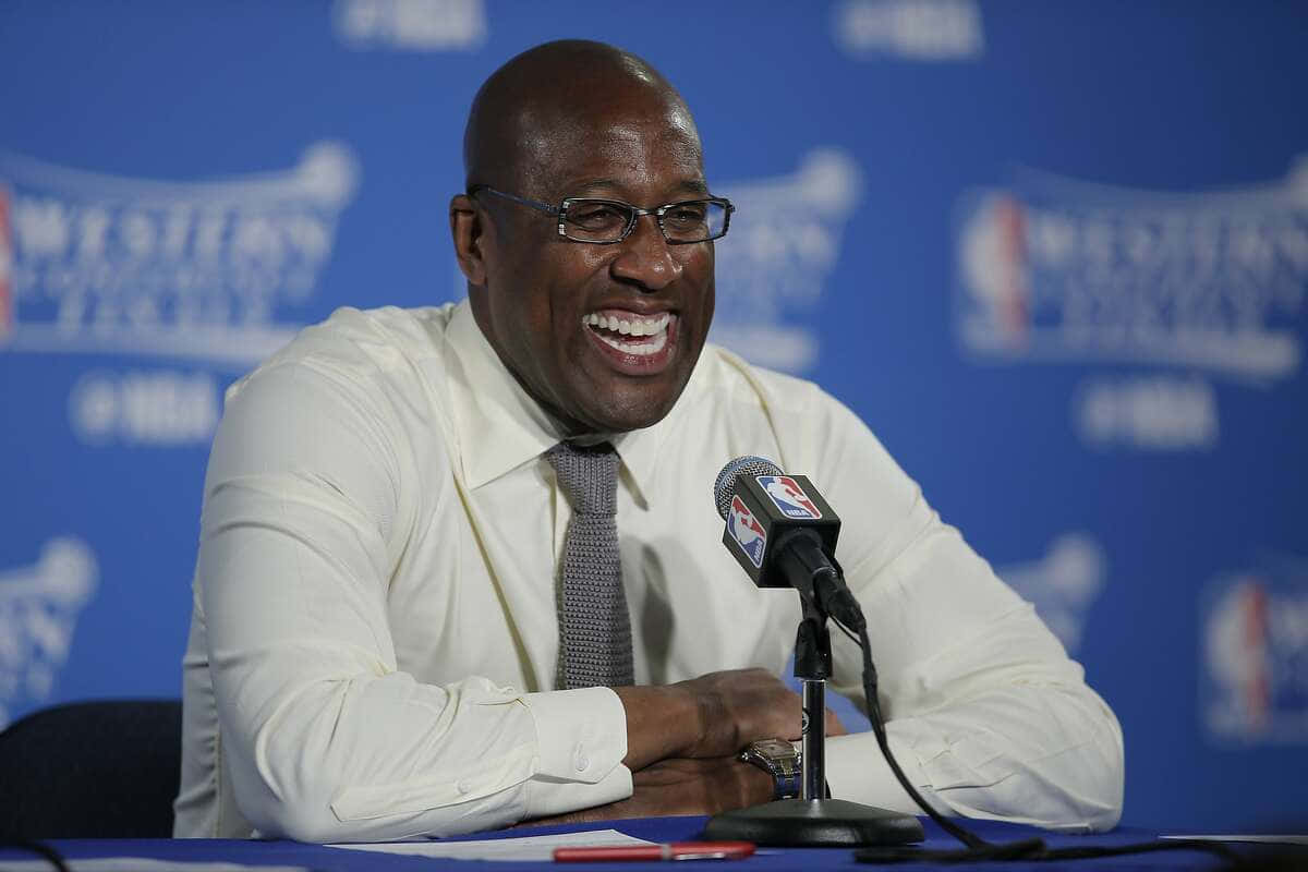 Smiling Man Press Conference Background