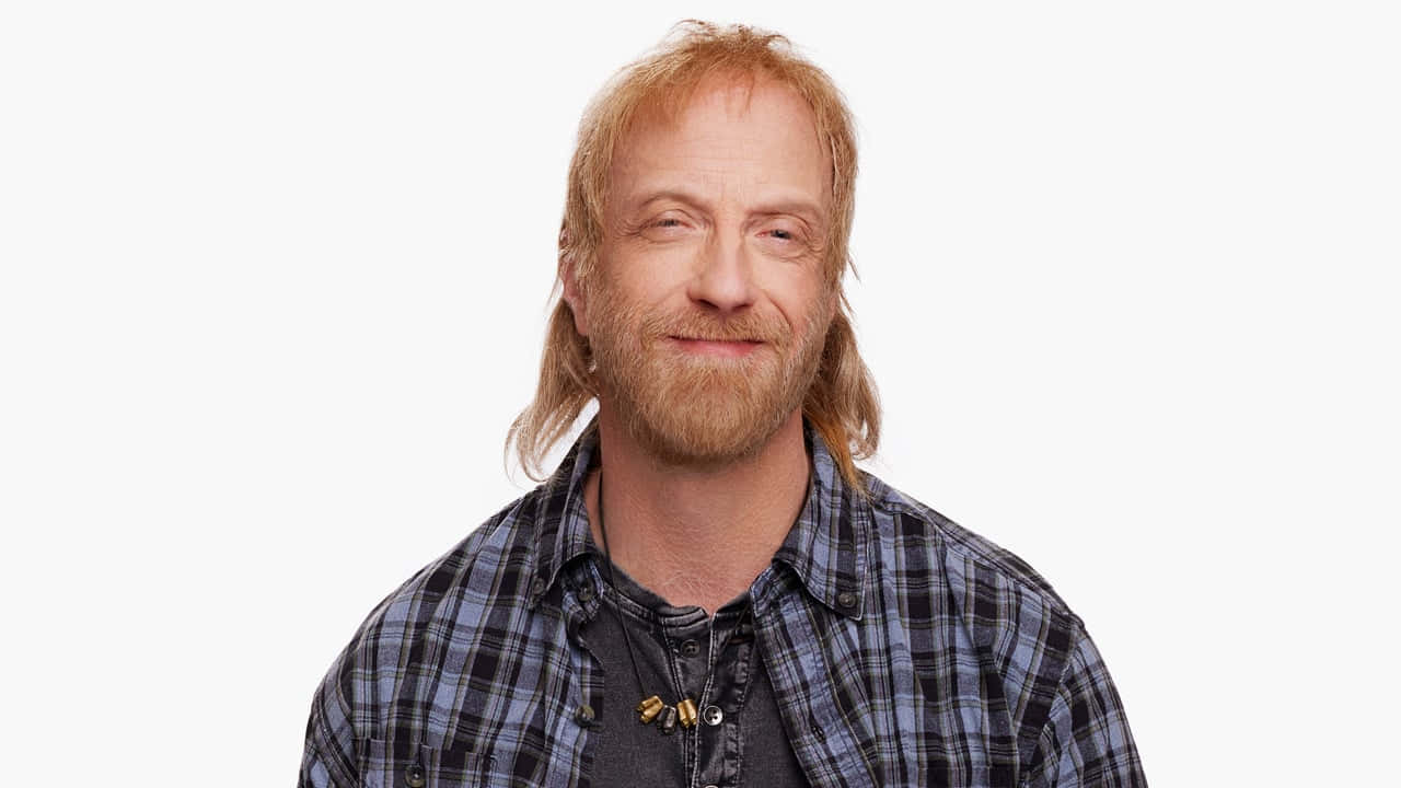 Smiling Manin Plaid Shirt Background