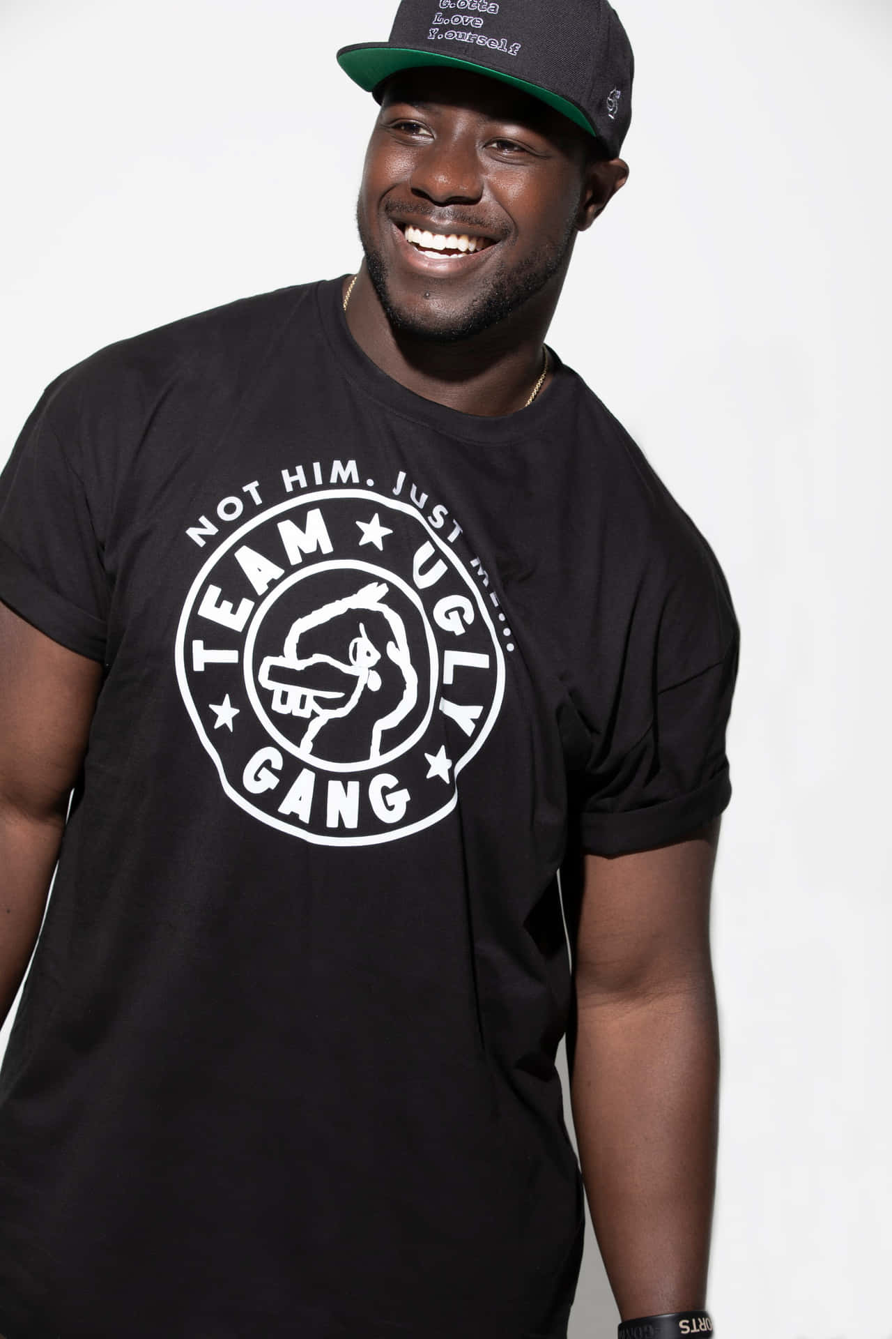 Smiling Manin Team Ugly Gang Shirt Background