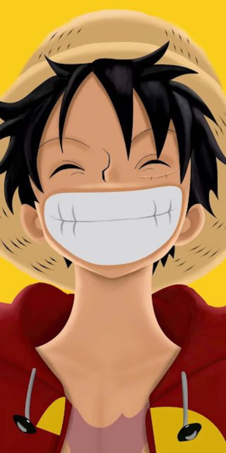 Smiling One Piece Luffy Phone Background