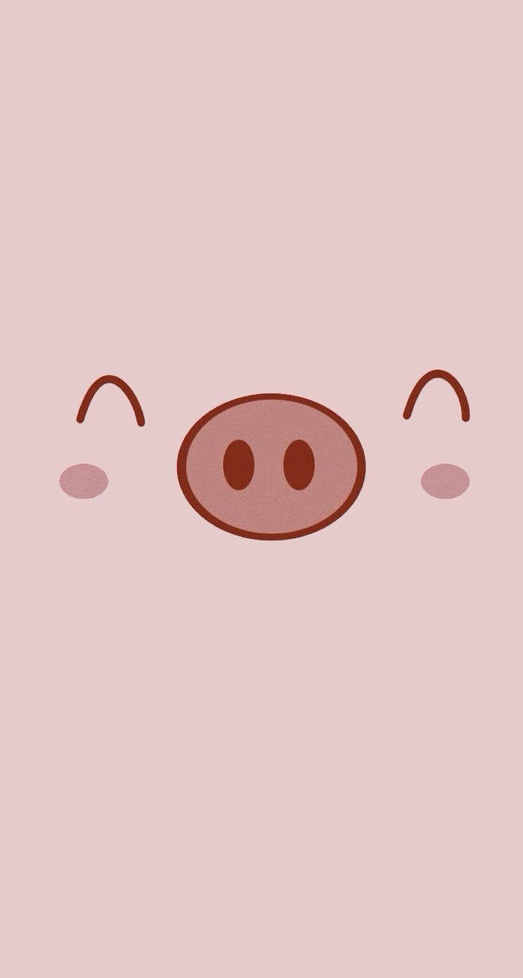 Smiling Piggy Screen Art Background