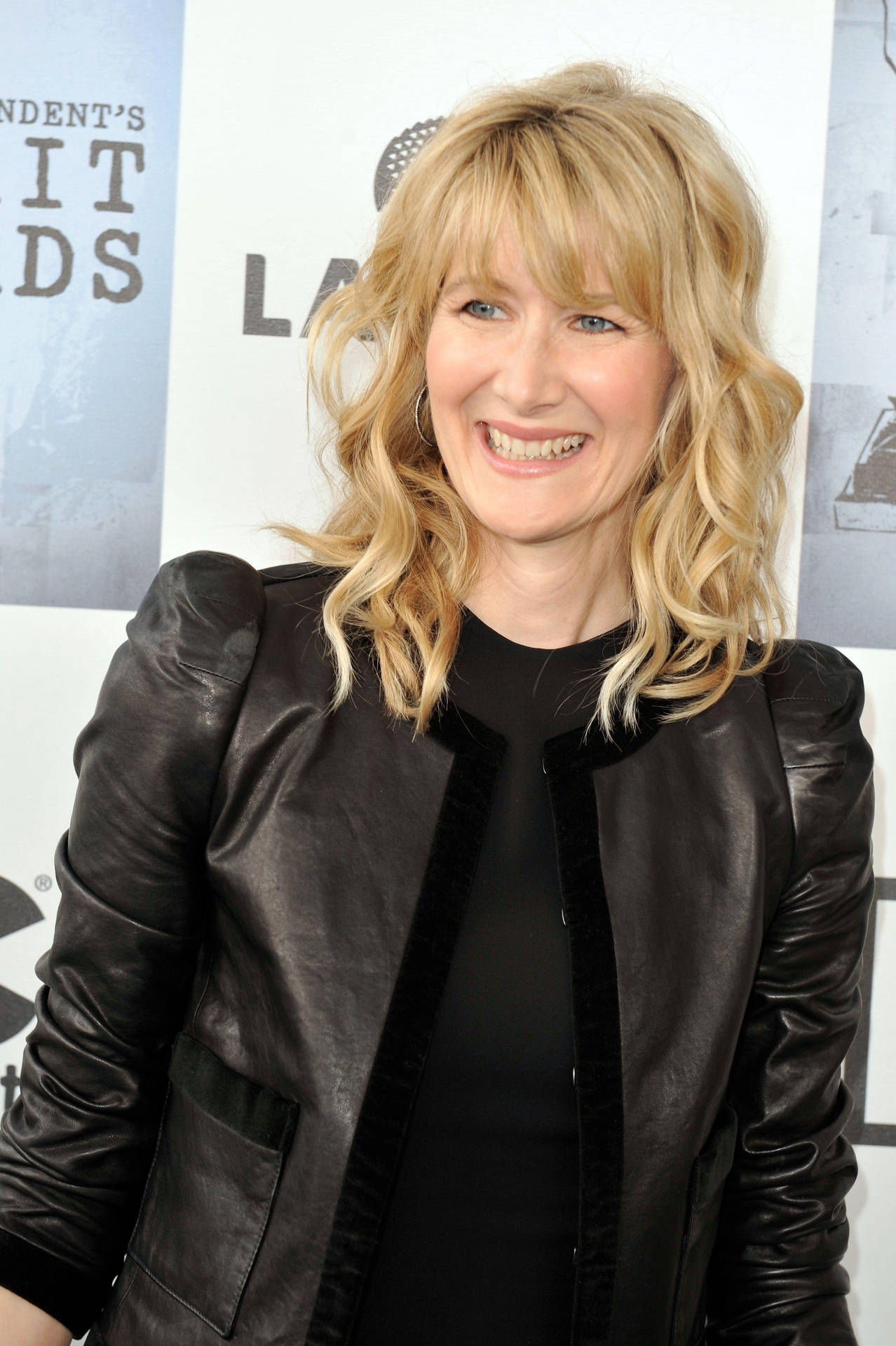 Smiling Portrait Of Renowned American Actress Laura Dern Background