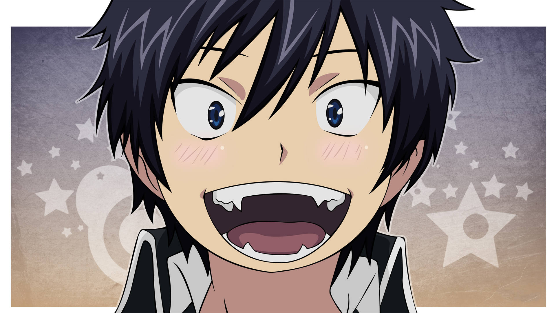 Smiling Rin Okumura From Blue Exorcist Background