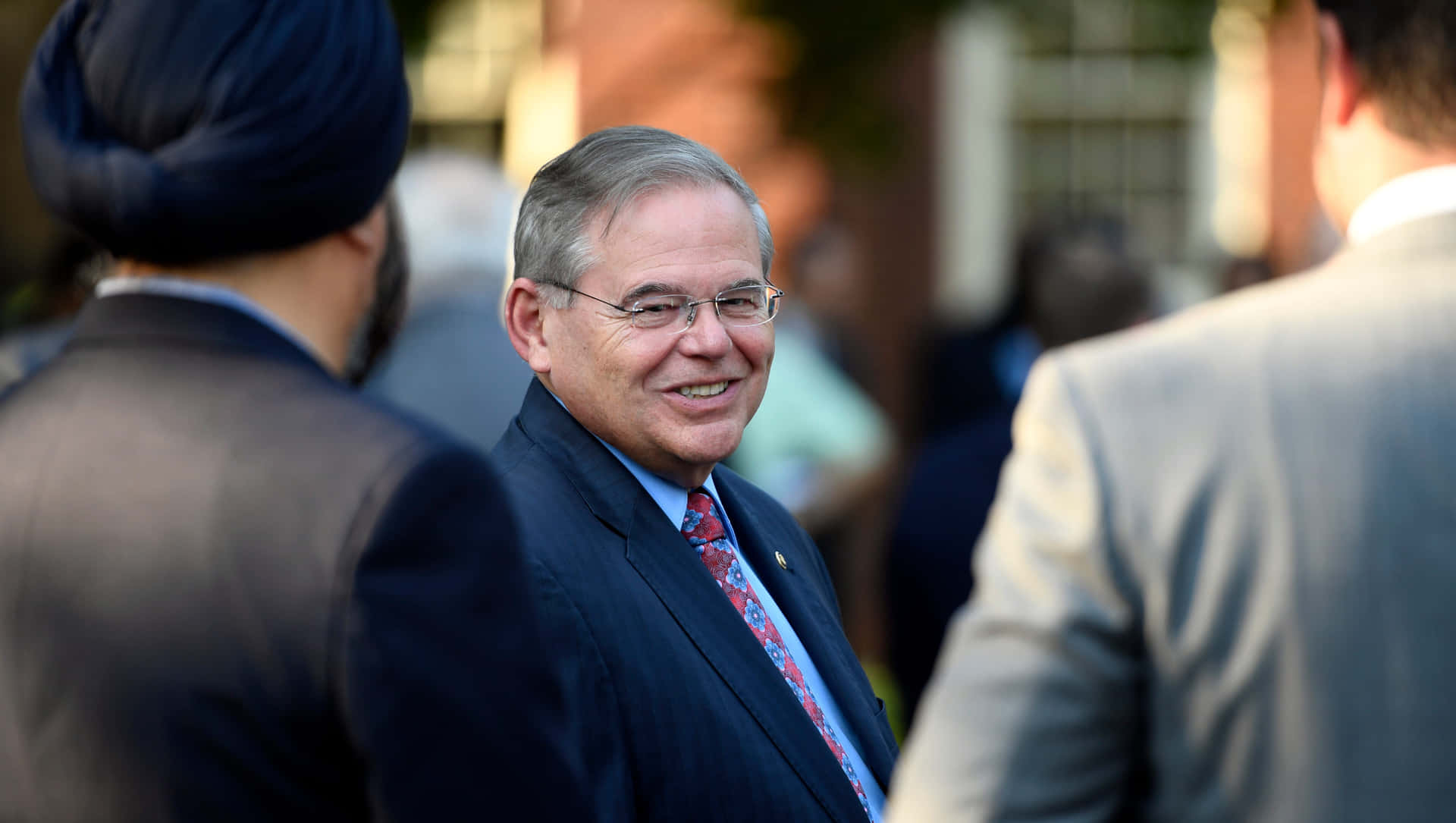 Smiling Robert Menendez