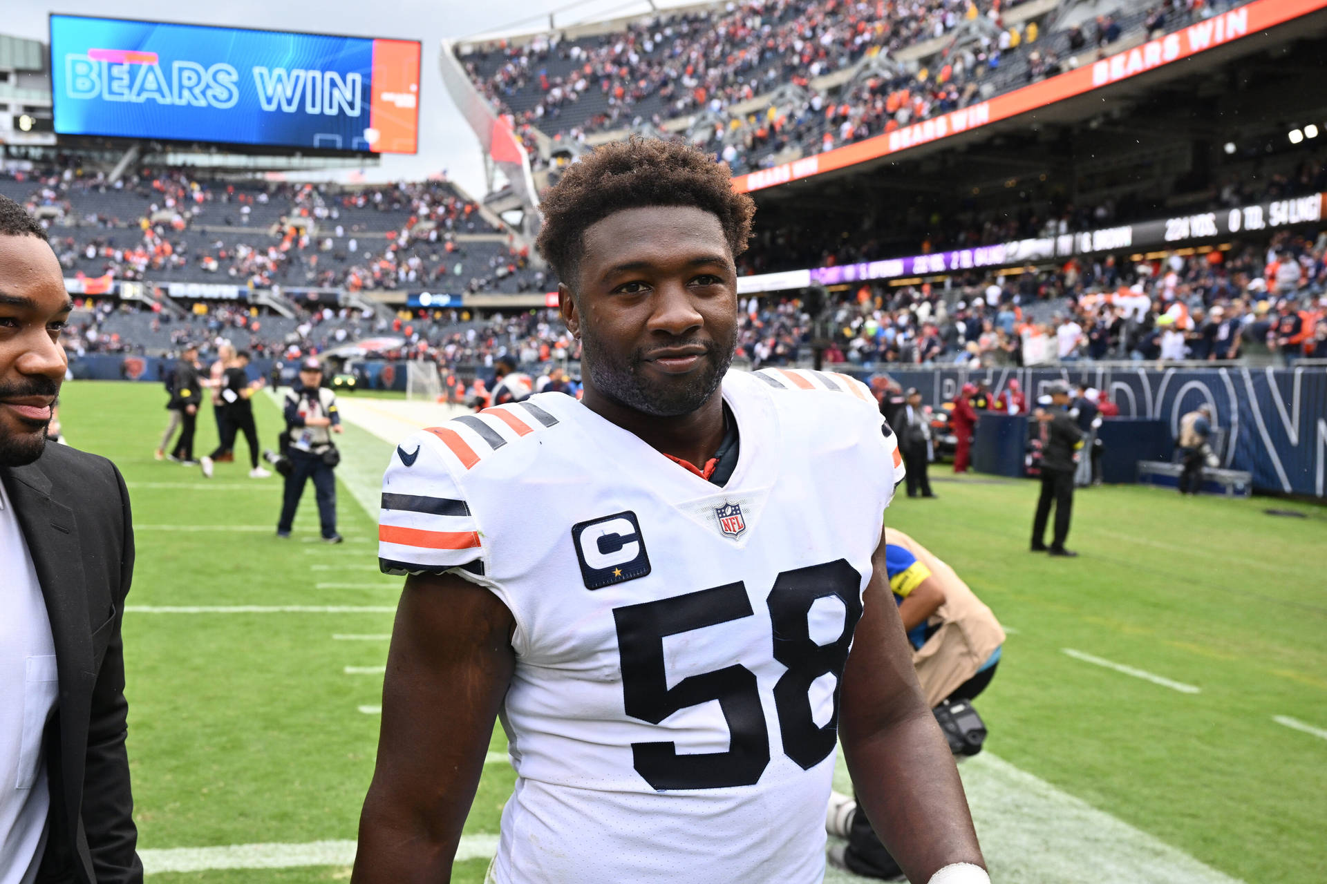 Smiling Roquan Smith After A Game