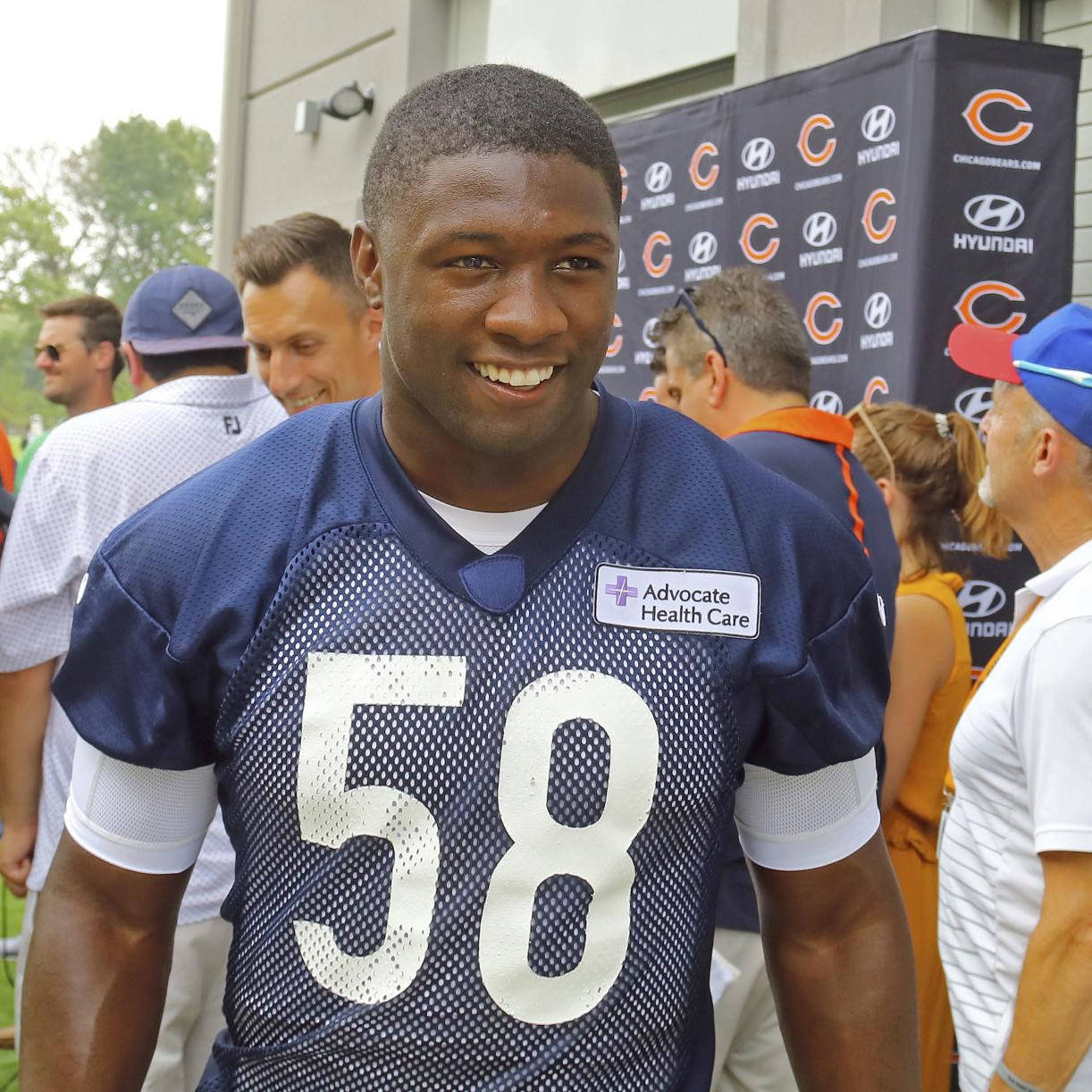 Smiling Roquan Smith In Mesh Jersey