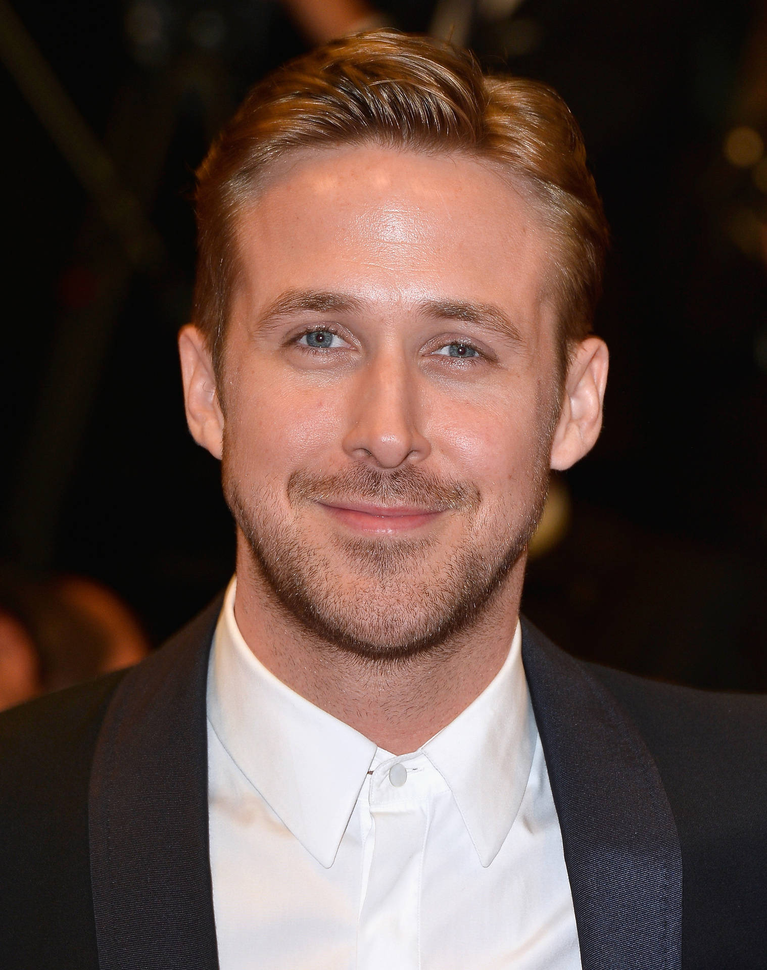 Smiling Ryan Gosling