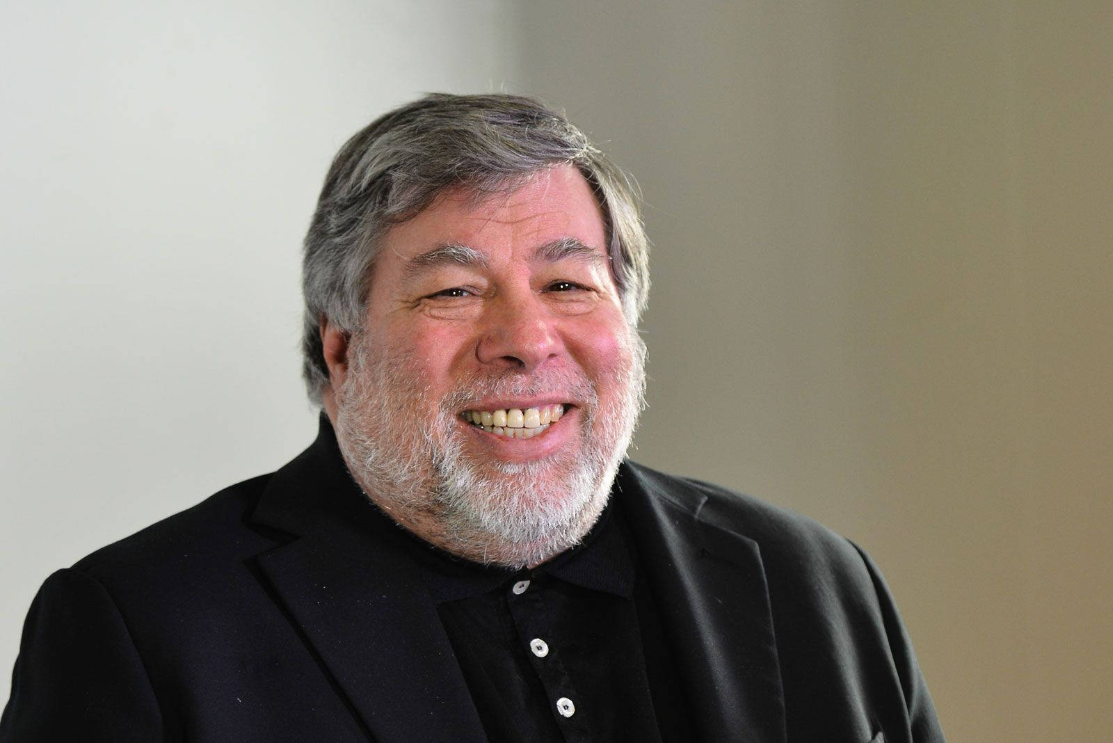 Smiling Steve Wozniak Portrait Background