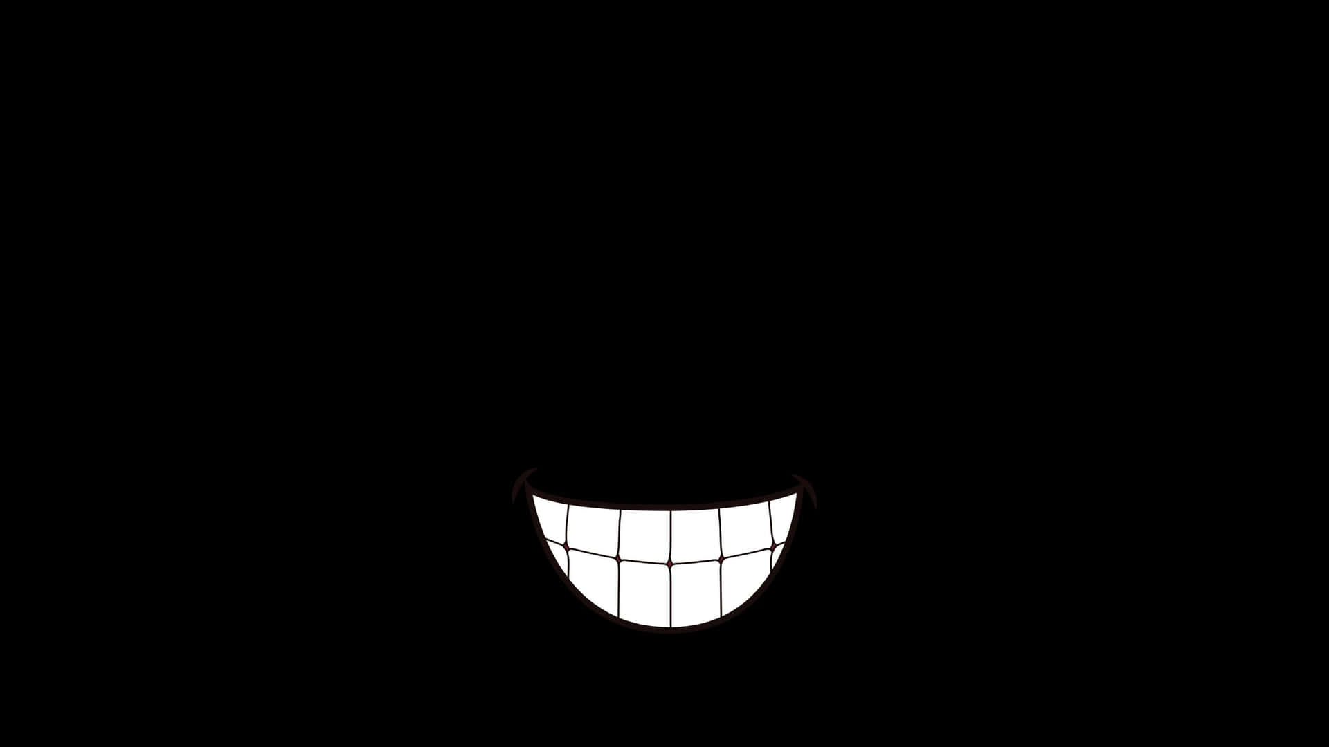 Smiling Teeth In Black Background