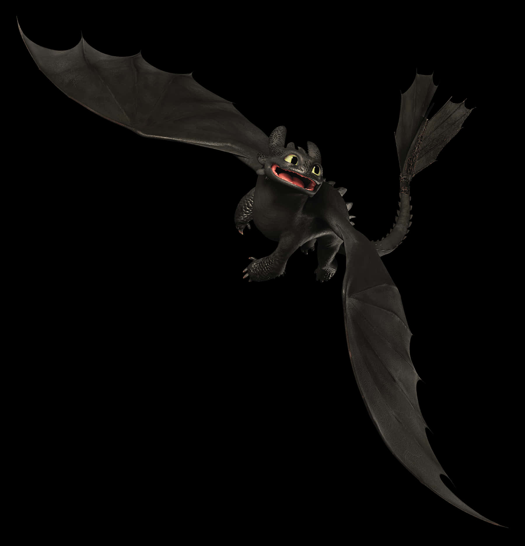 Smiling Toothless From How To Train Your Dragon The Hidden World Background