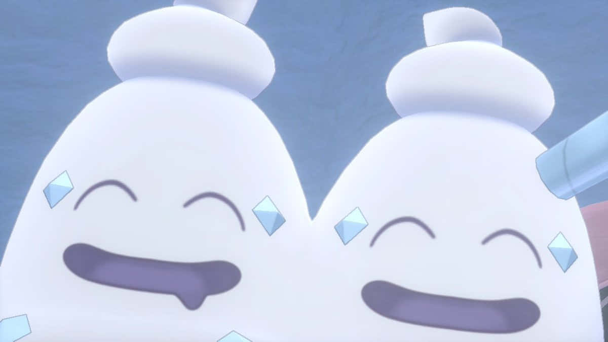 Smiling Vanilluxe From Pokemon Background