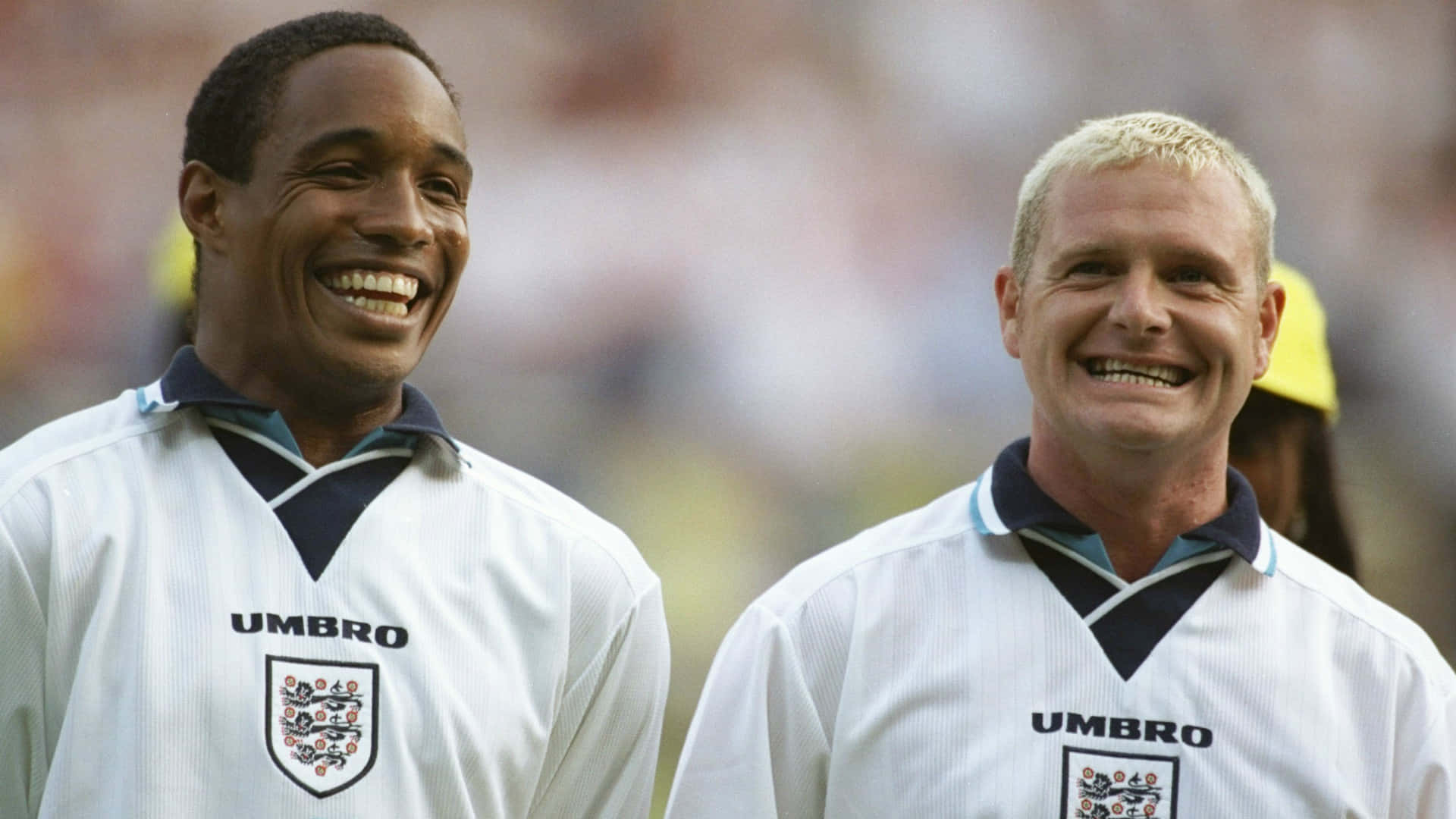 Smiling With Paul Gascoigne Background