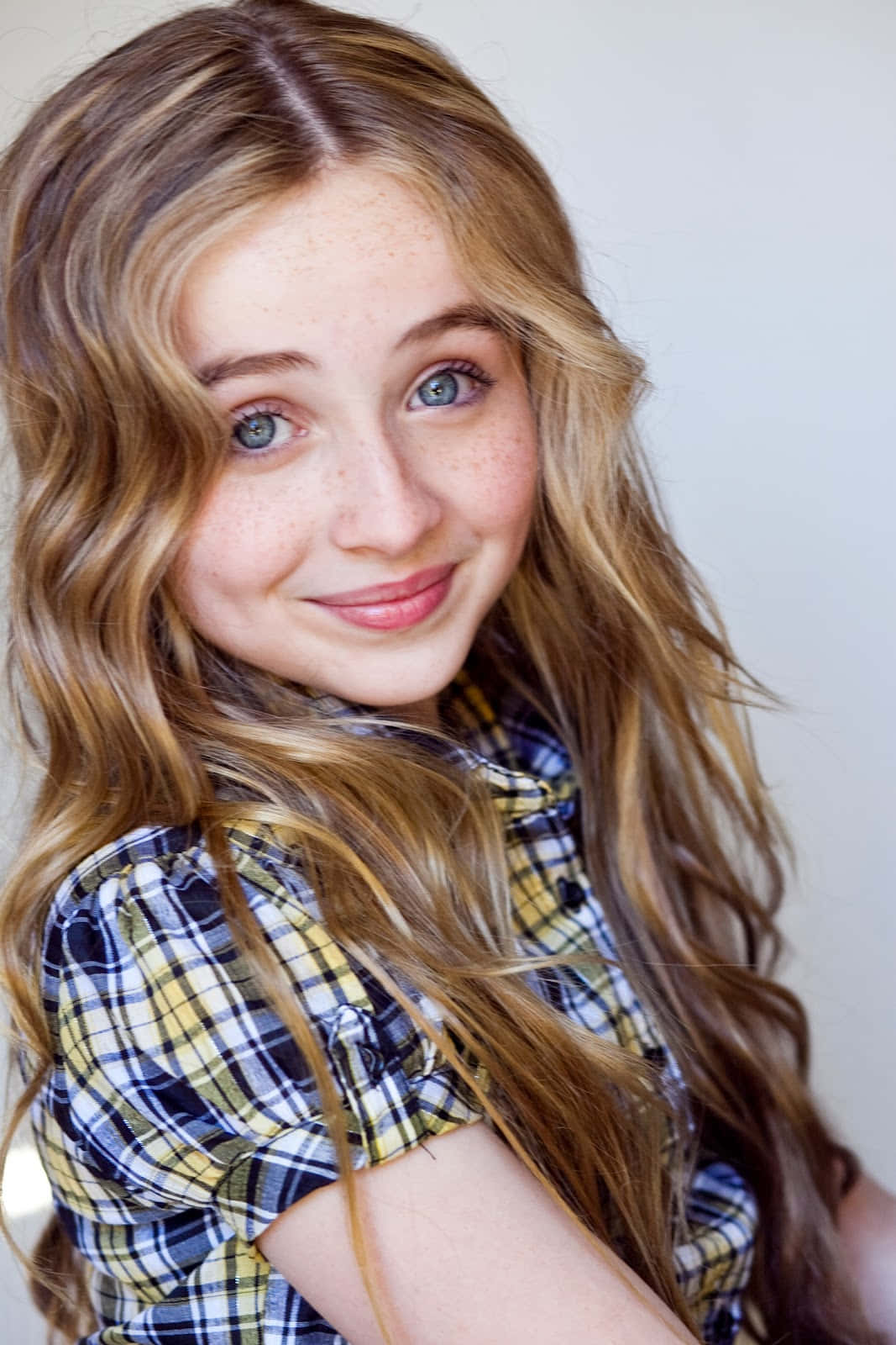 Smiling Young Girlwith Blue Eyes