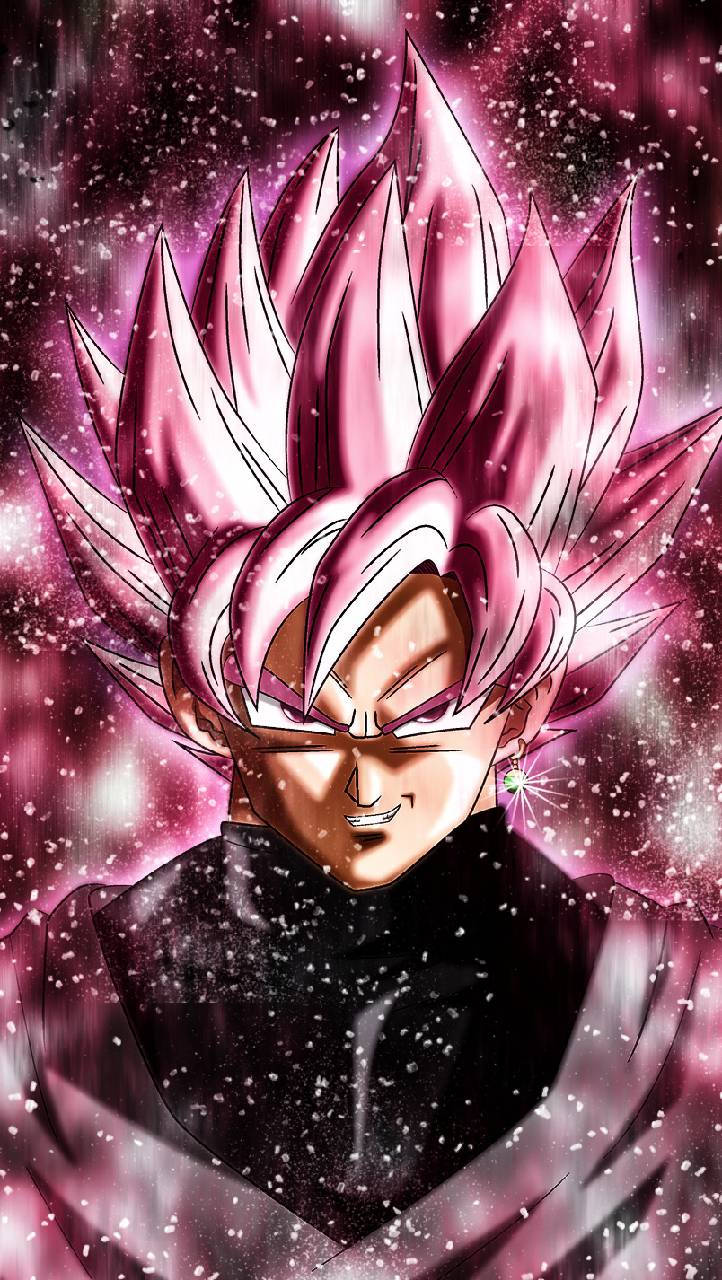 Smirking Black Goku Phone Background