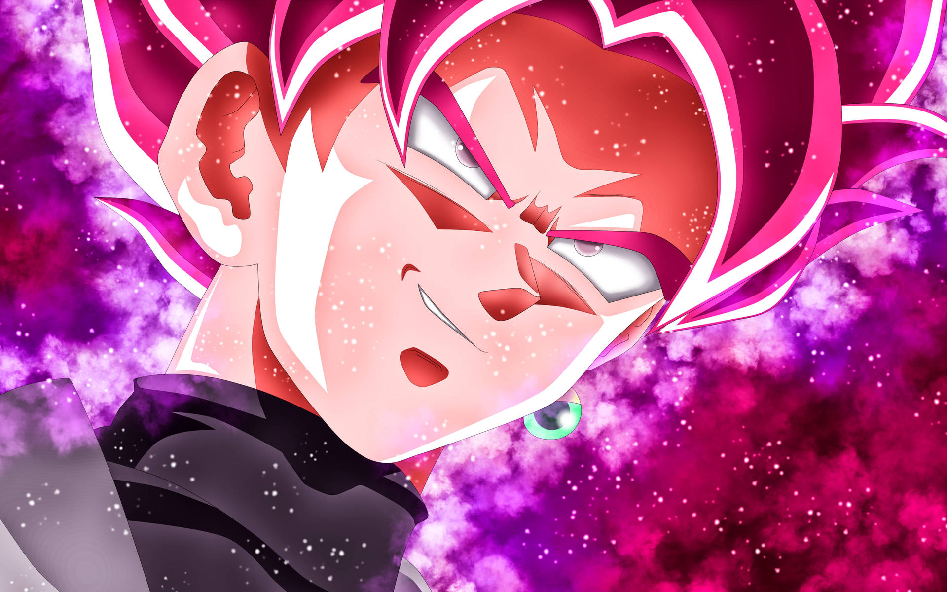 Smirking Black Goku Rose 4k Background