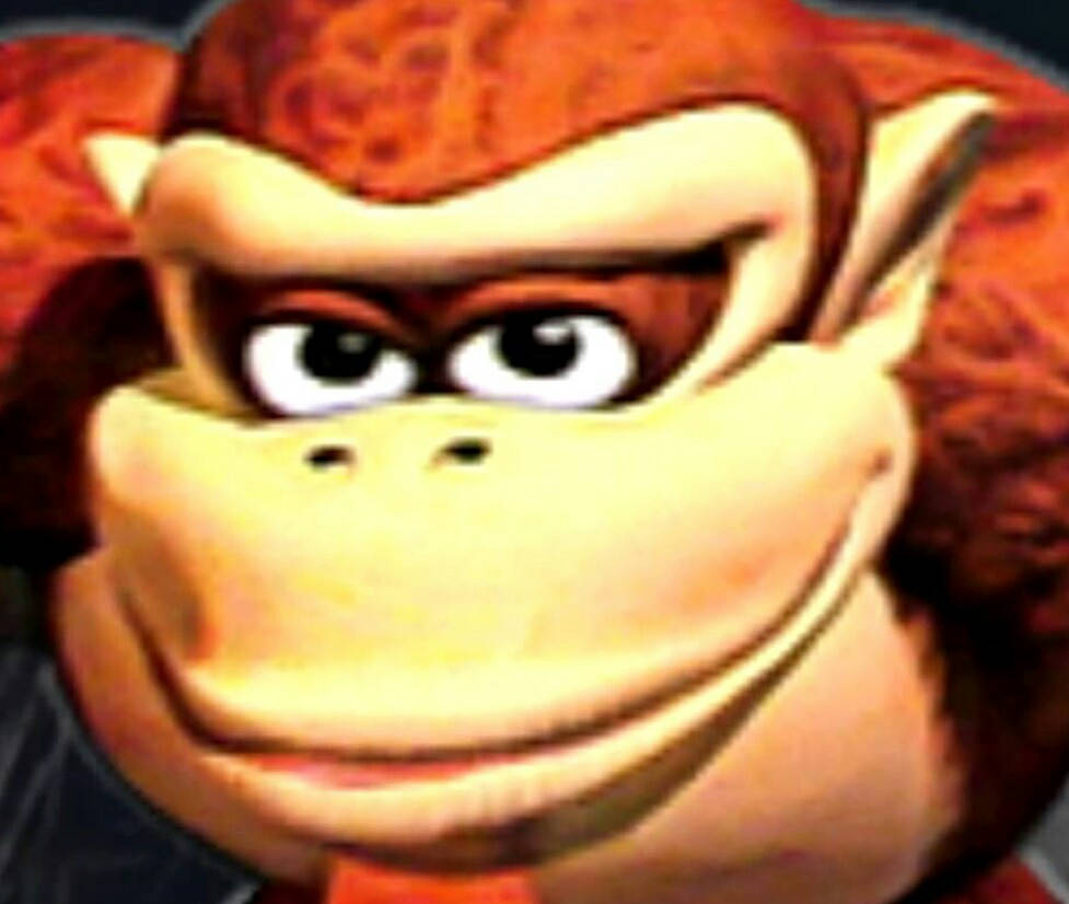 Smirking Donkey Kong Meme Pfp Background