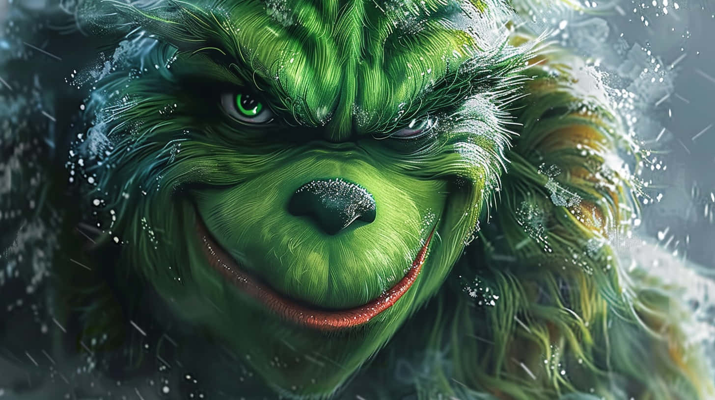 Smirking Grinch Artwork Background
