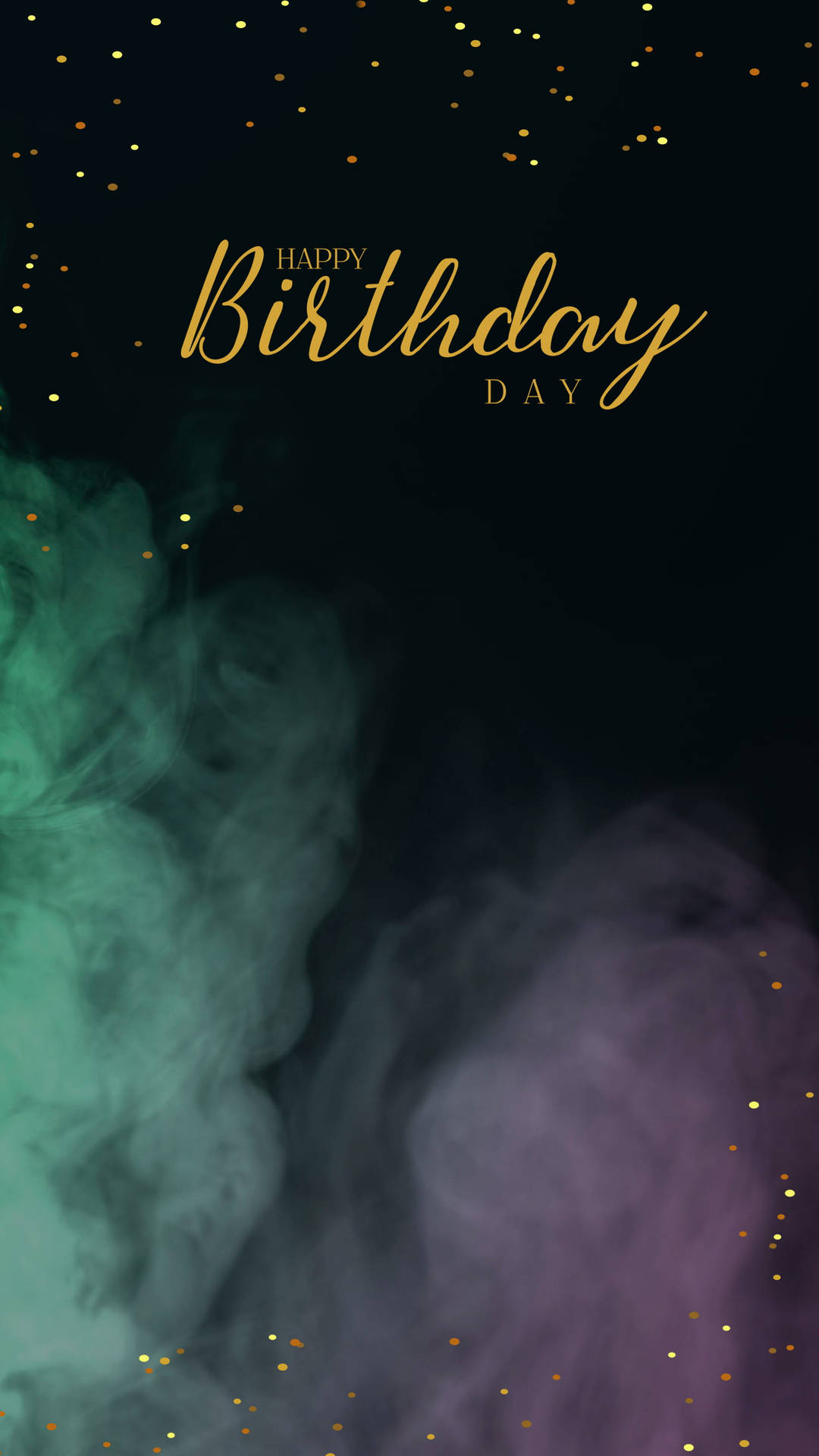 Smoke And Glitters On My Birthday Background