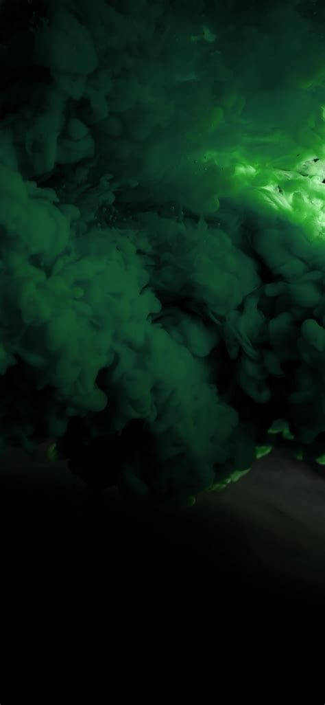 Smoke And Lights Green Iphone Background