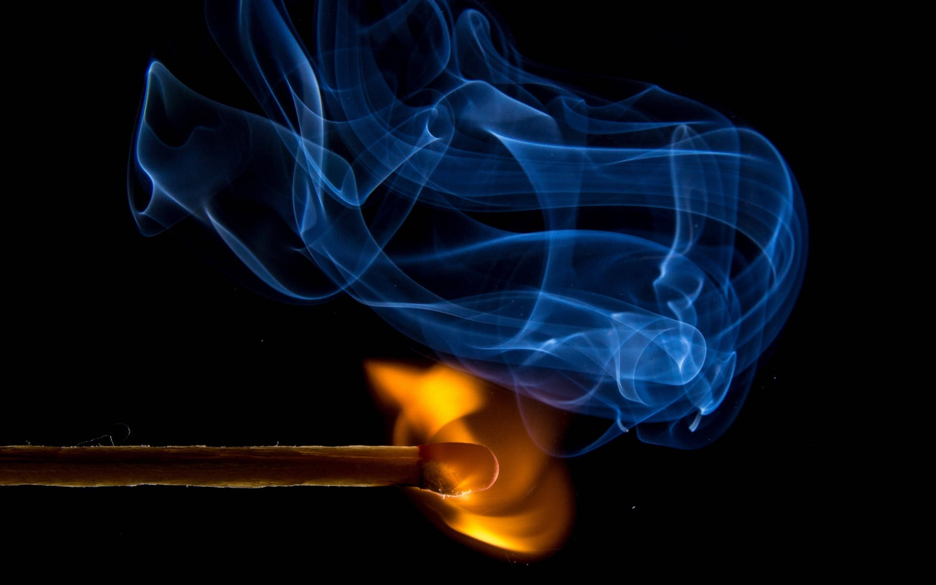 Smoke Match Horizontally Lit Background