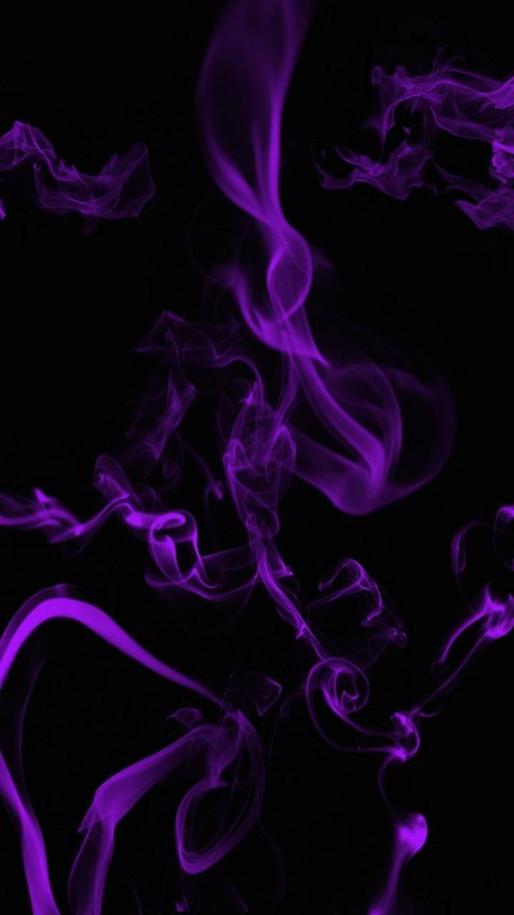 Smoke Wisp Dark Purple And Black Background