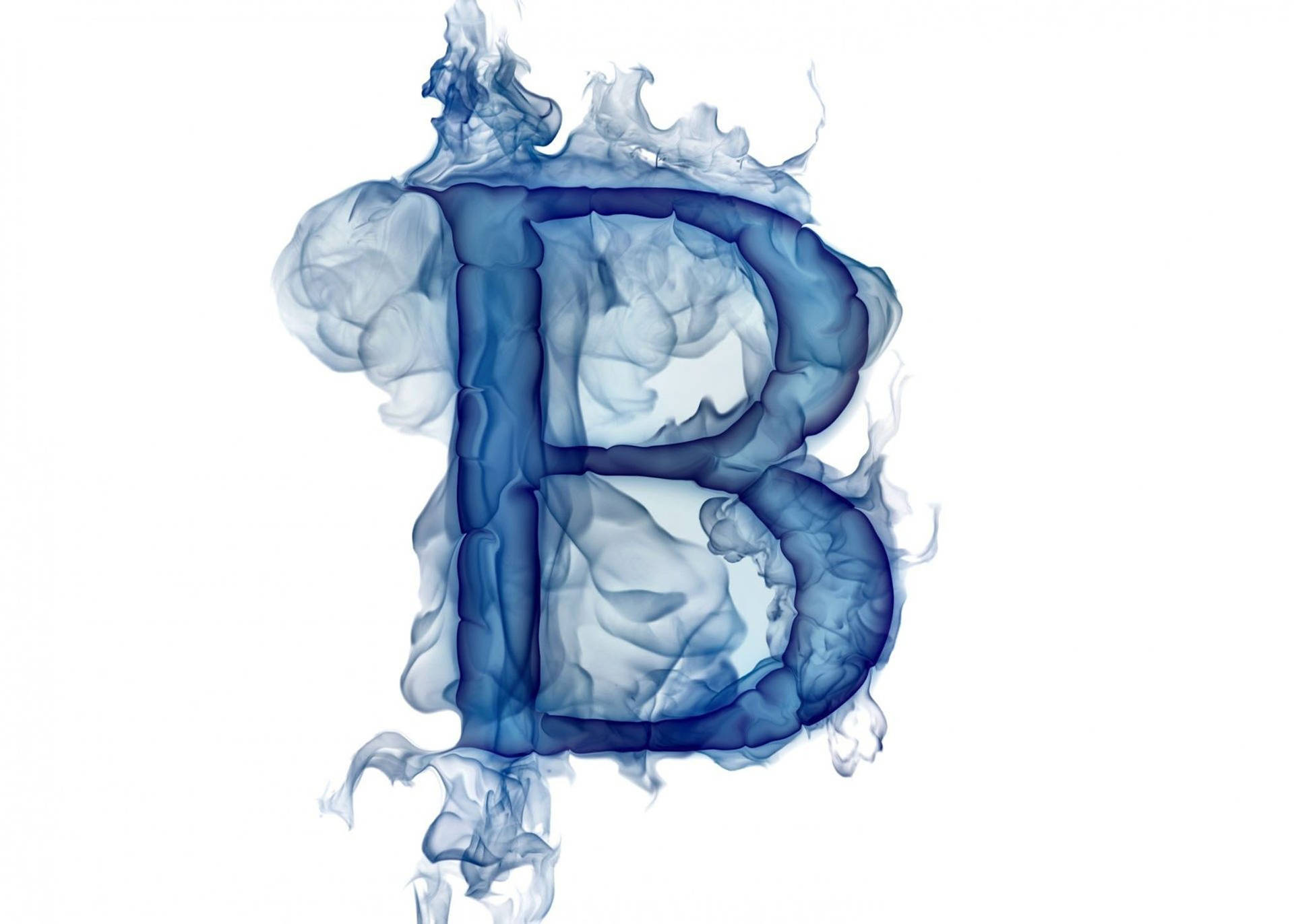 Smoked Letter B Background