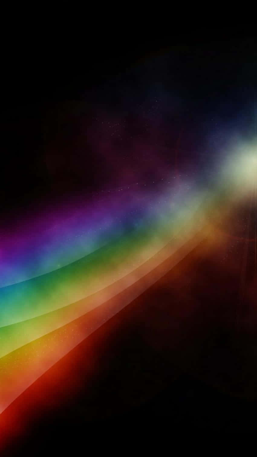 Smokey Aesthetic Rainbow Mobile In The Dark Background