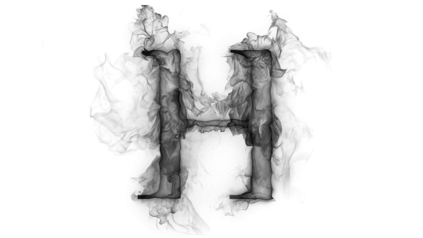 Smokey Letter H Background