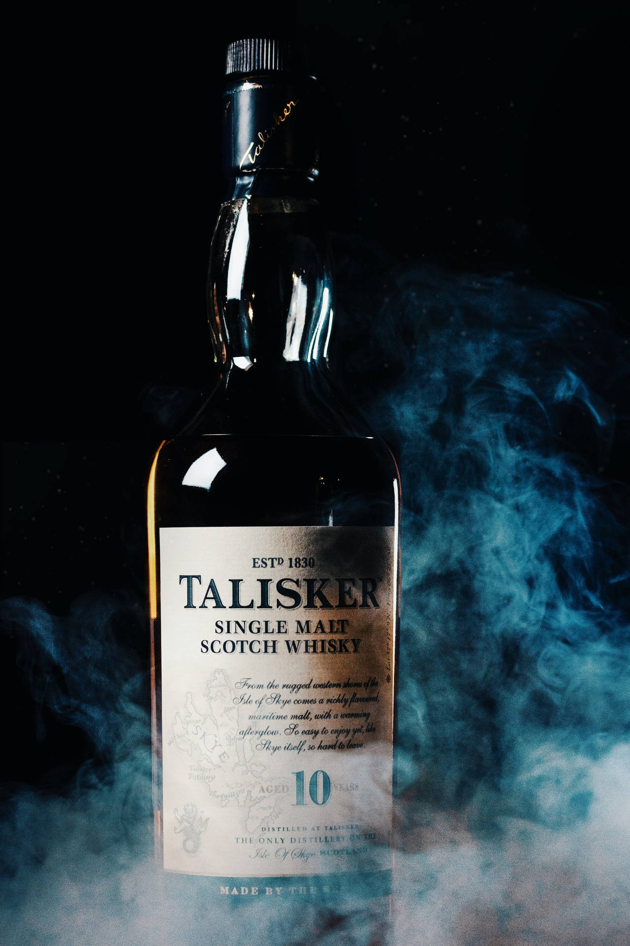 Smokey Talisker Scotch Whiskey Bottle