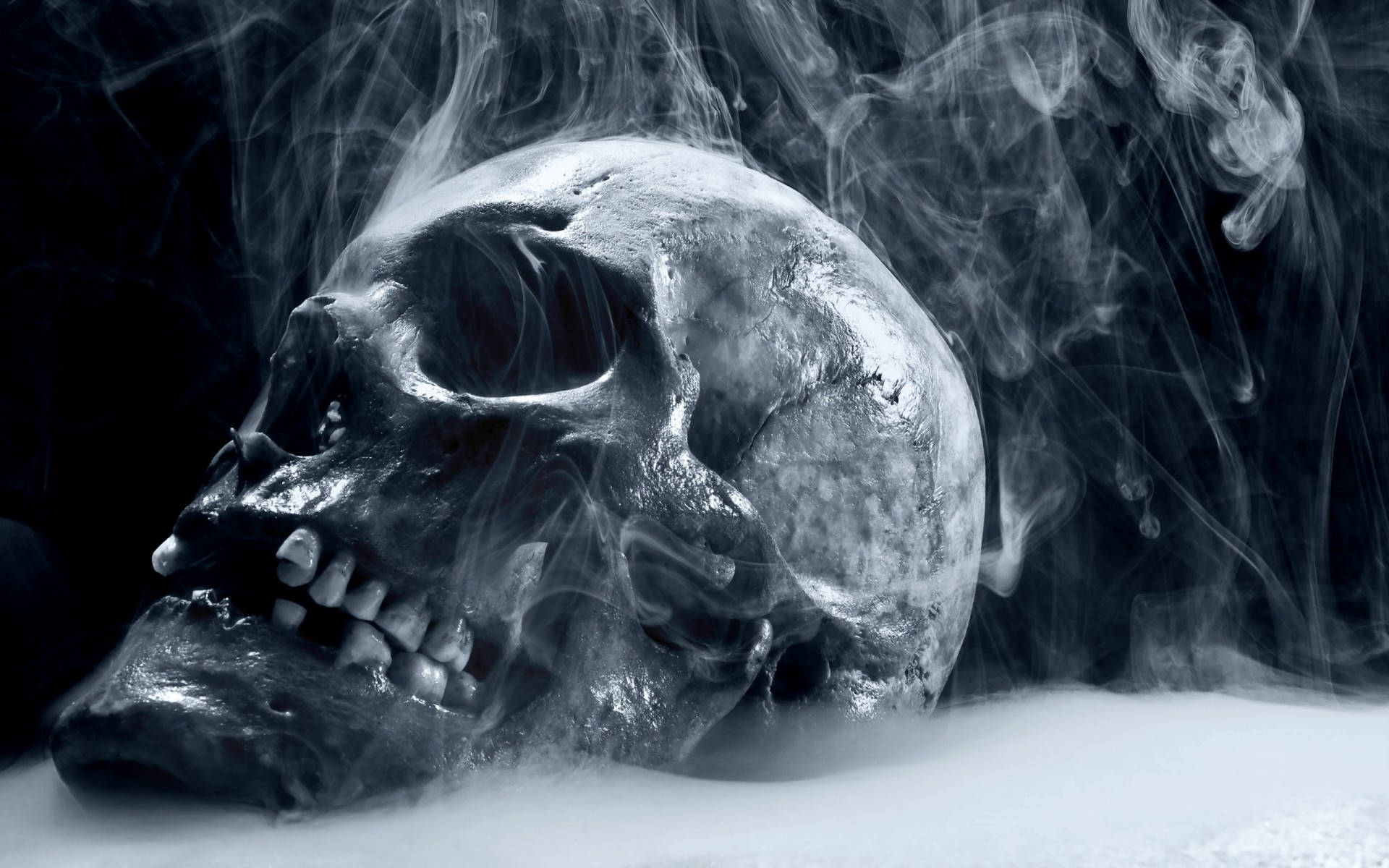 Smoking Hd Skull Background