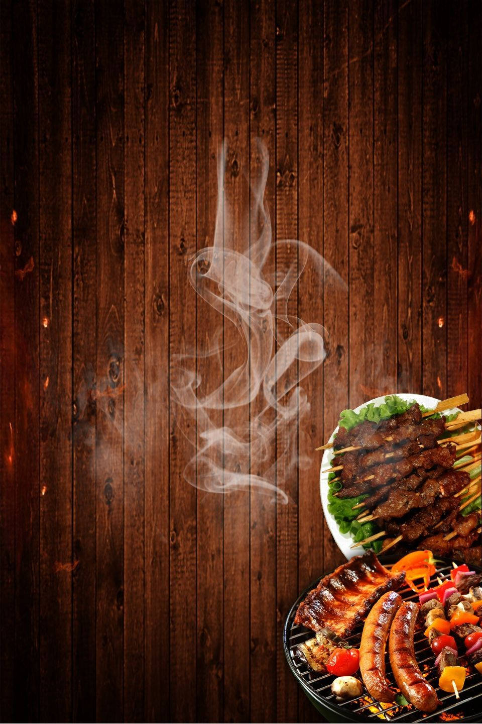 Smoking Hot Churrasco Background