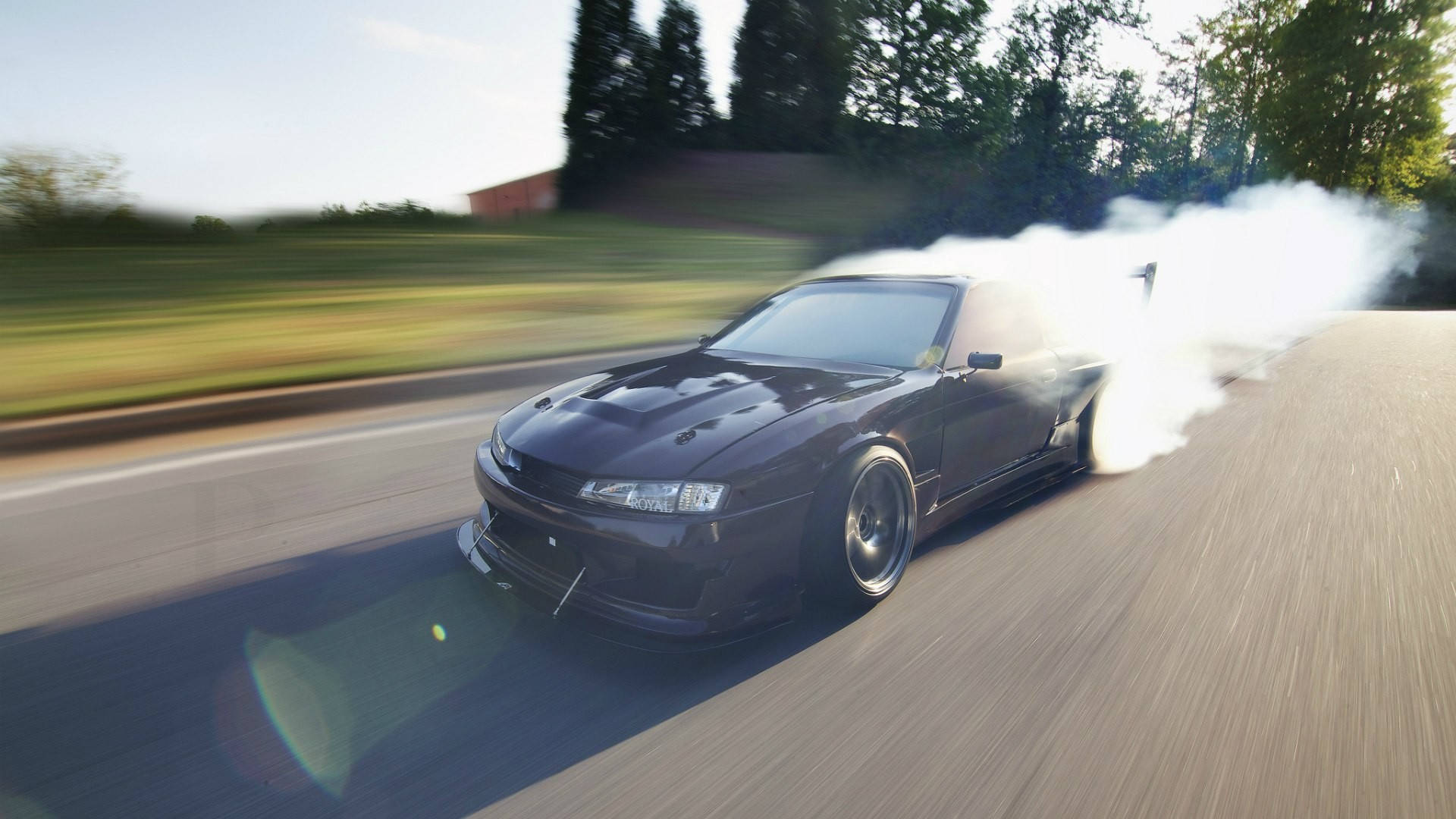 Smoking Nissan Silvia S14 Background