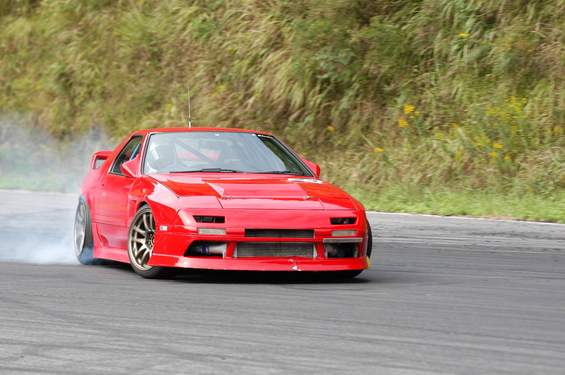 Smoking Red Rx7 Background